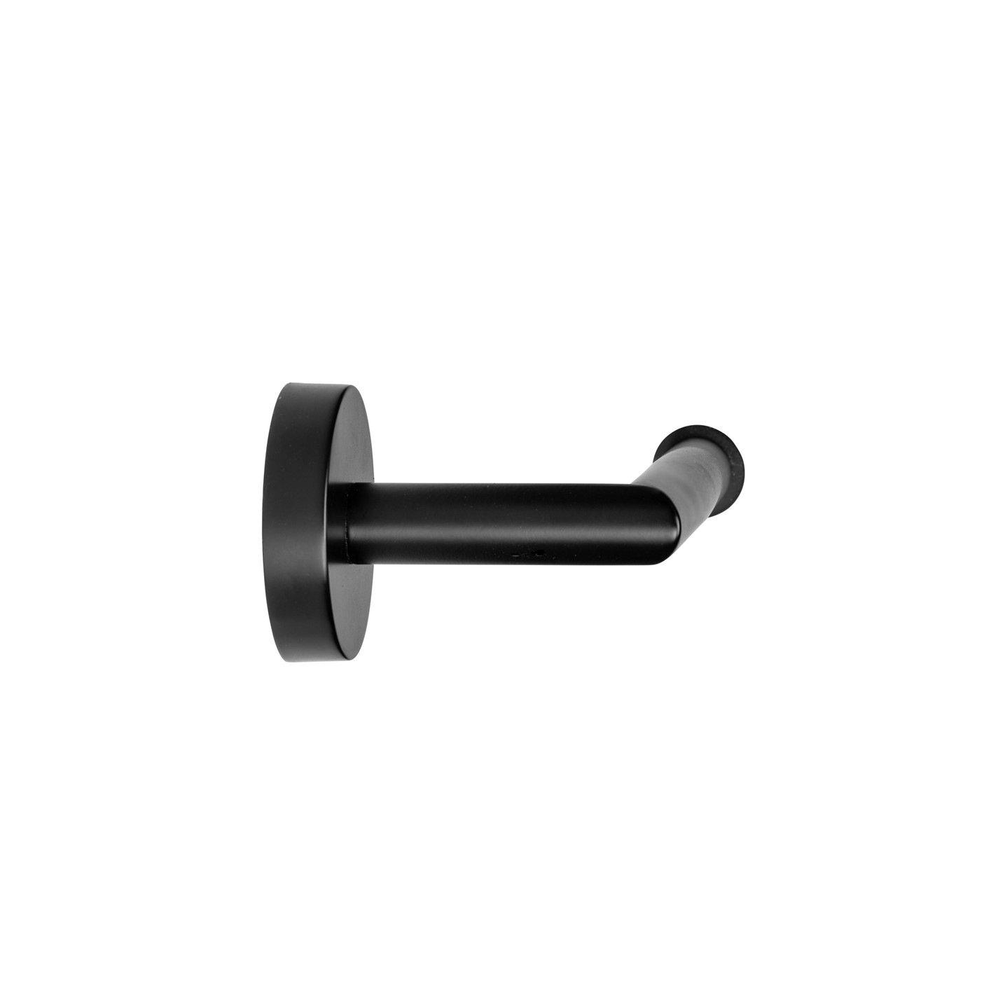 Black - Croydex - Flexi-Fix Black Epsom Toilet Roll Holder - 5