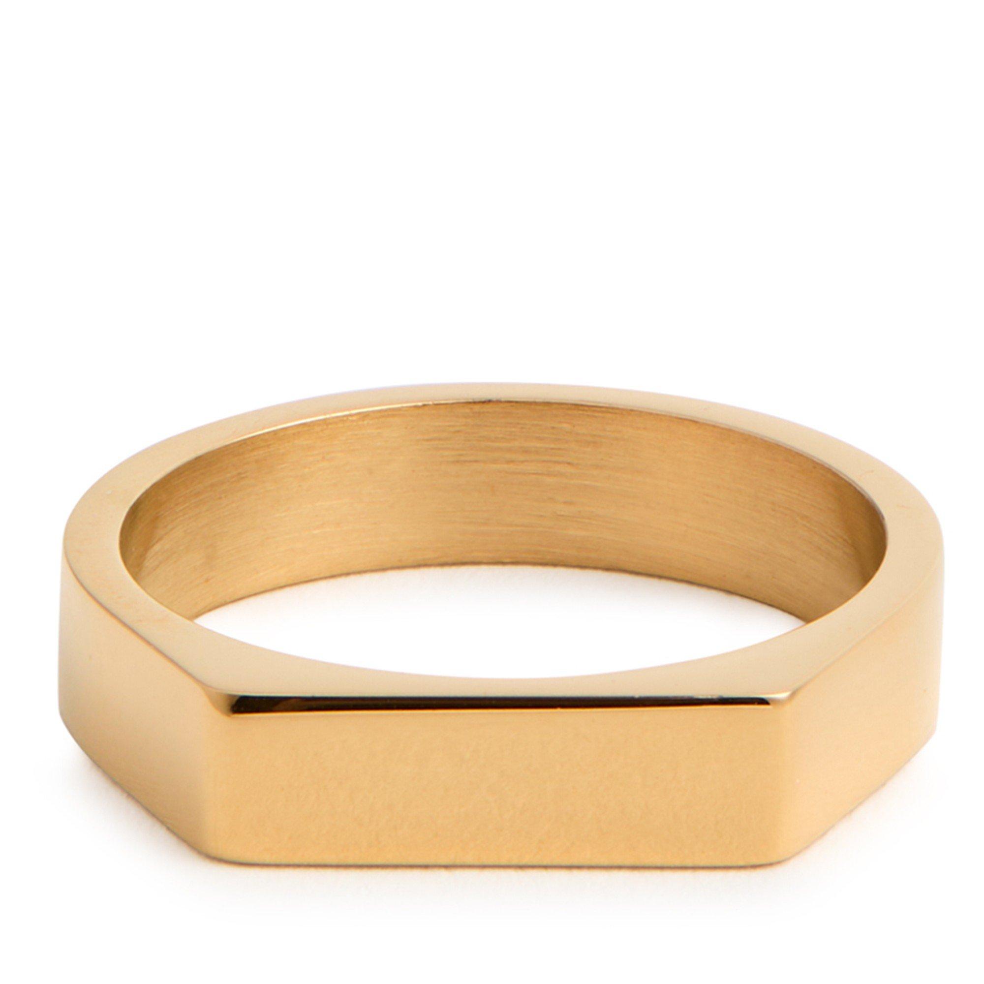 GOLD - CRAFTD - CRAFTD RING RECTANGLE SIGNET