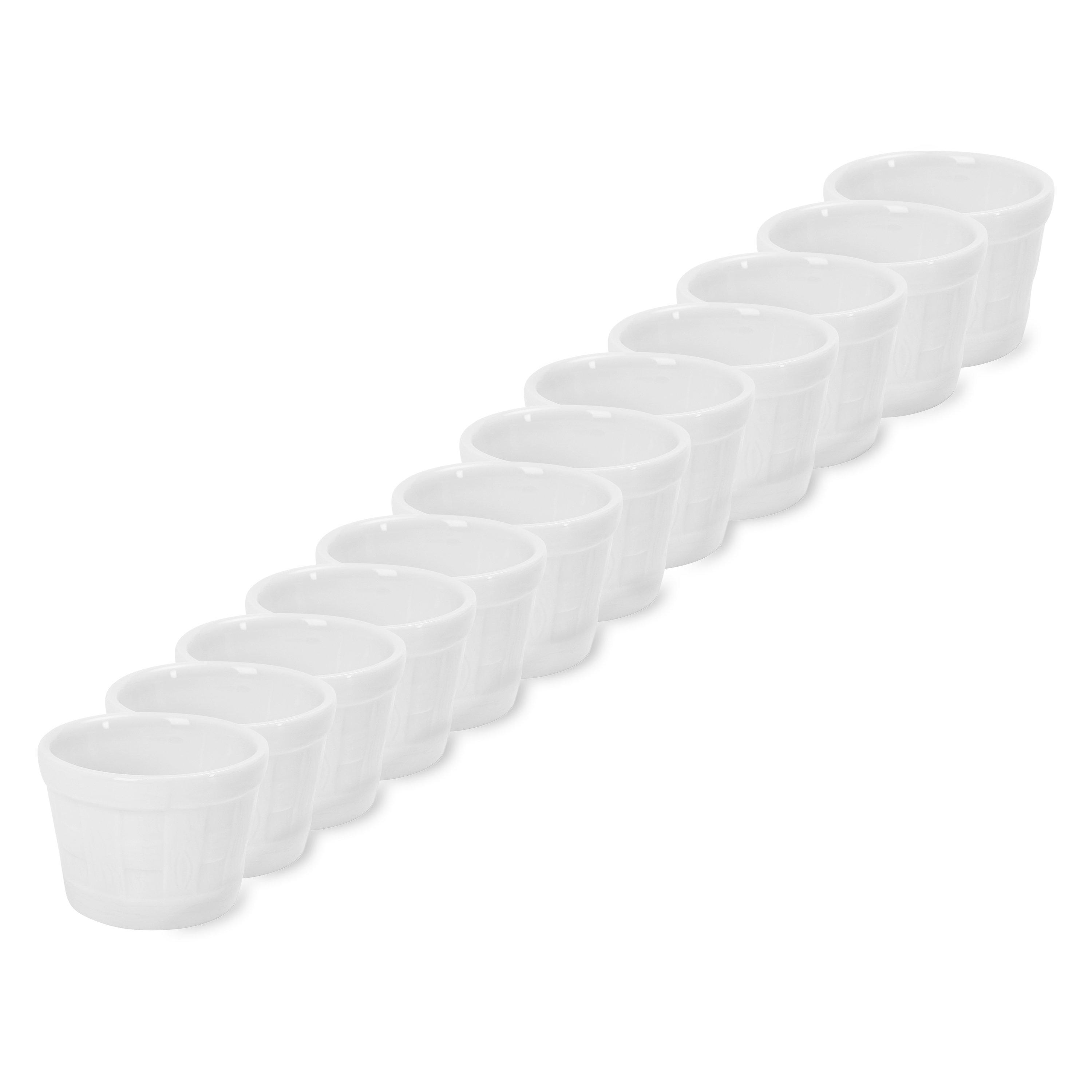 White - Unknown - Pot Gourmand Ceramic Ramekins Set of 12 - 1