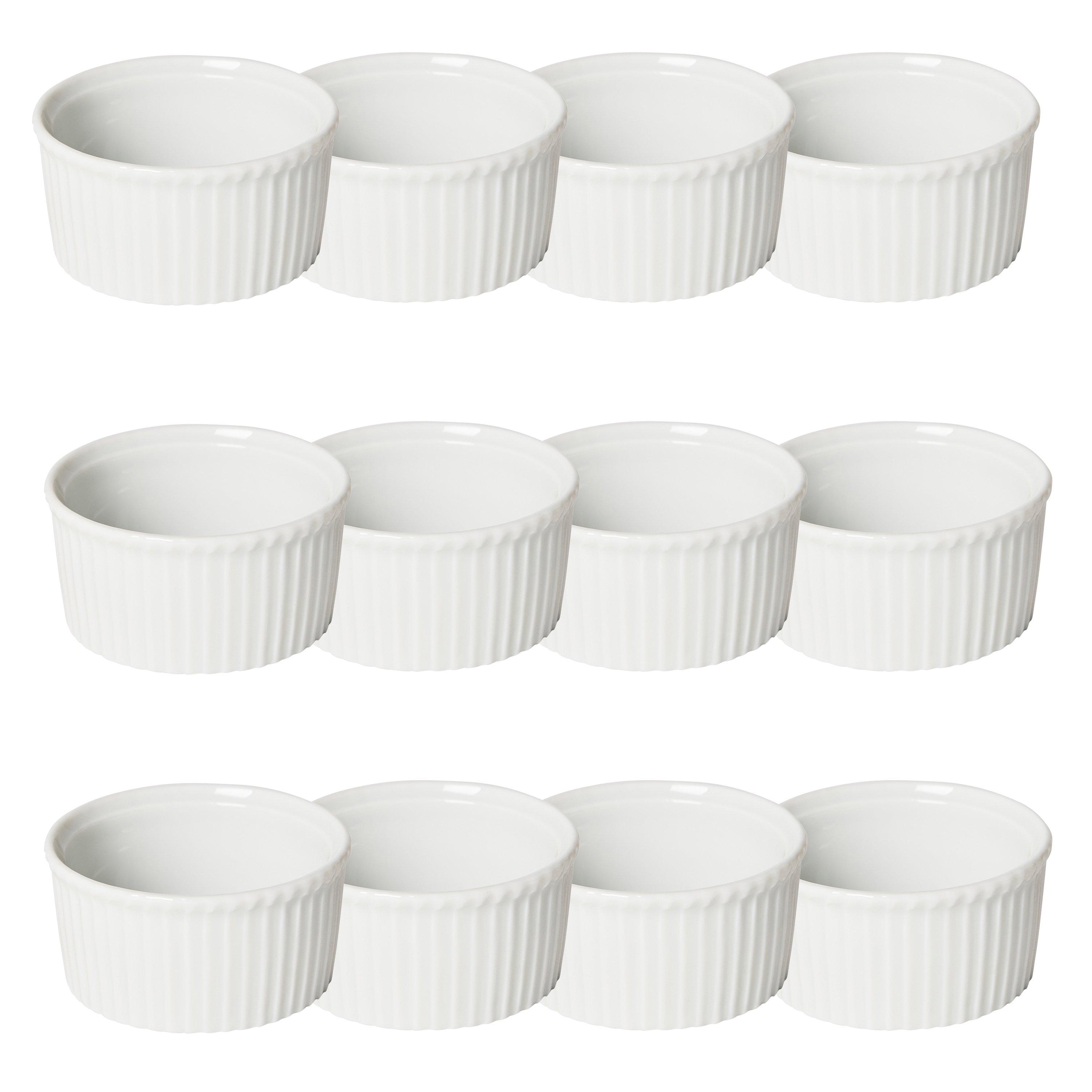 White - Unknown - Ceramic Ramekins Set of 12 - 1