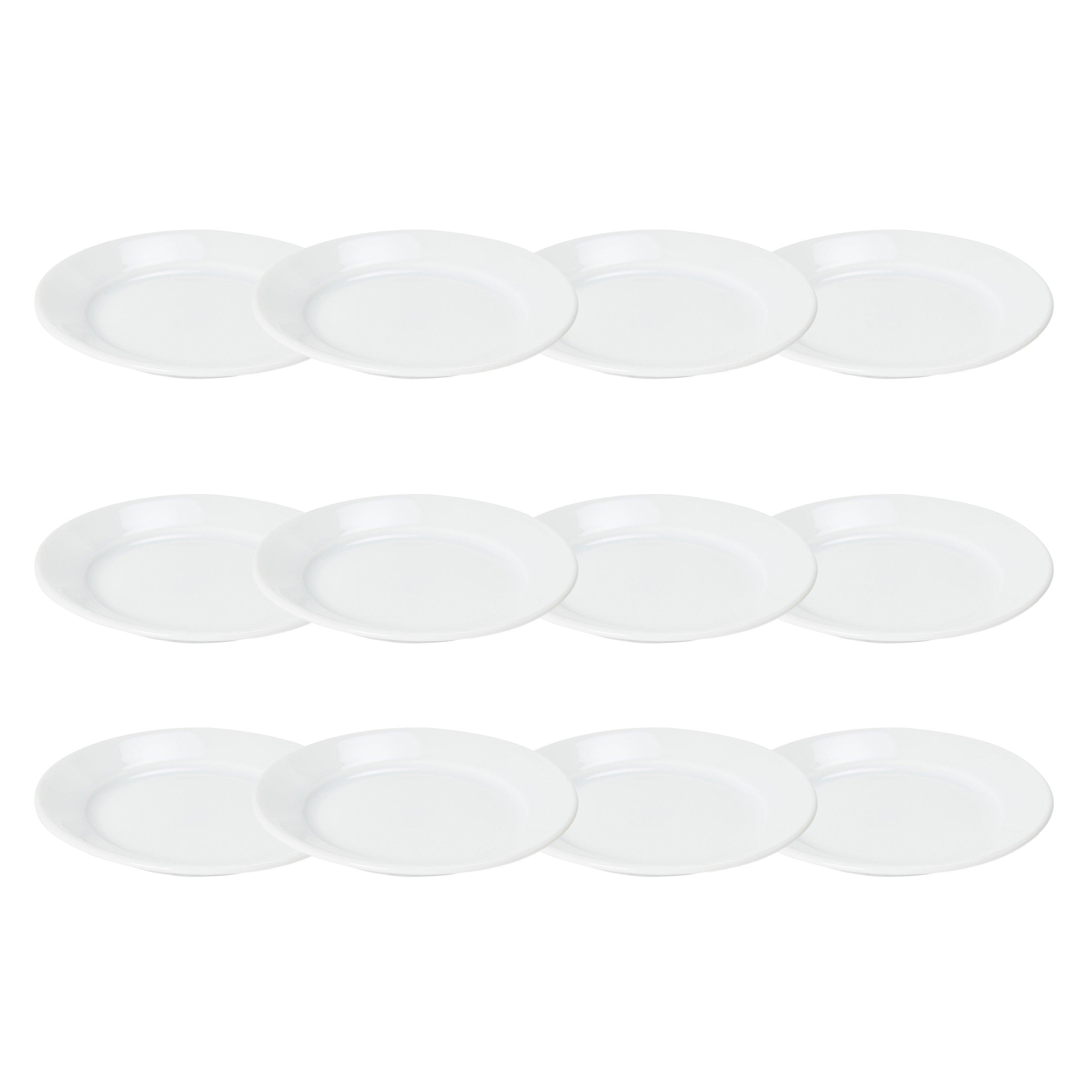 White - Unknown - Set of 12 Saucers 28 cl - 1