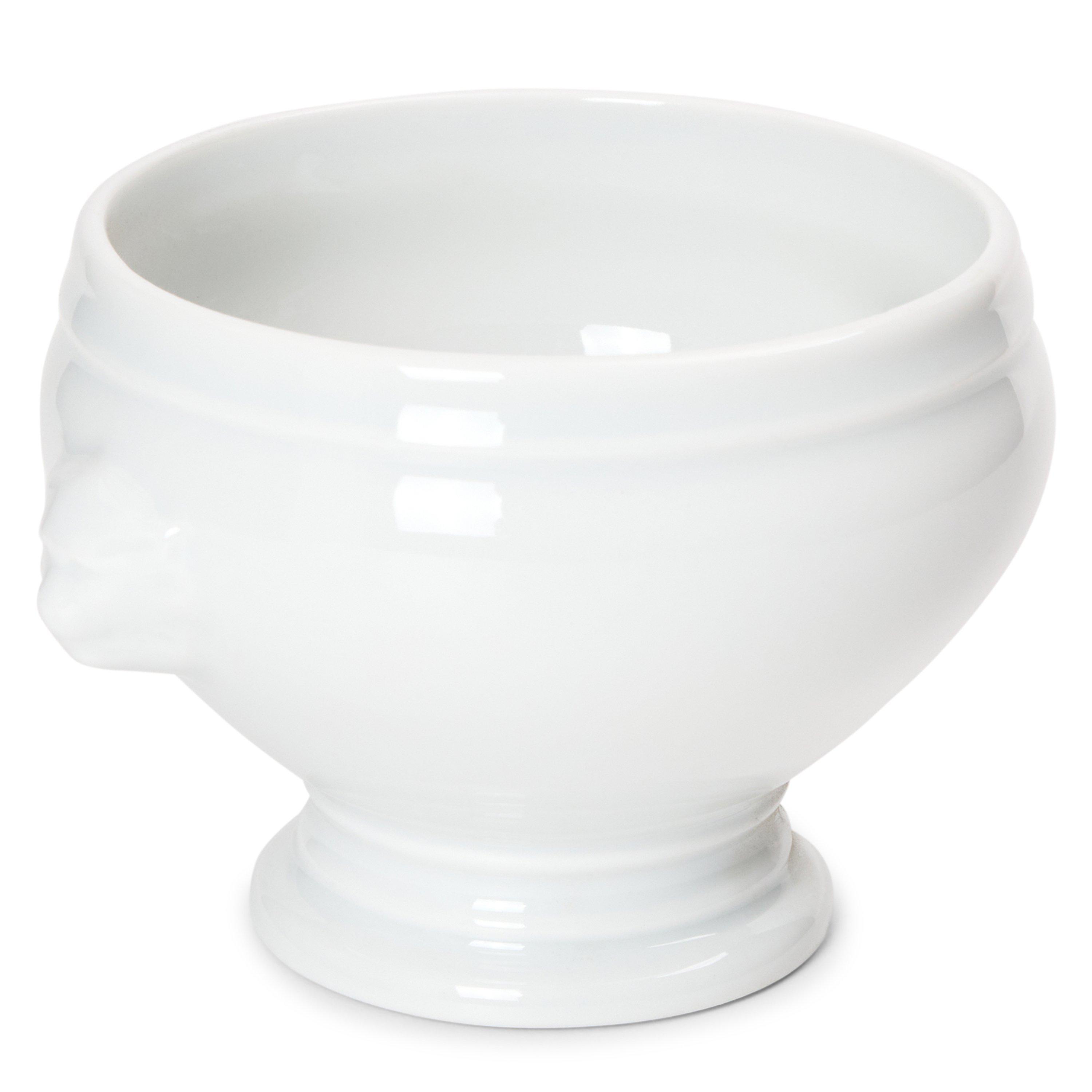 White - Unknown - Lions Head Porcelain Set of 6 Bowls - 2