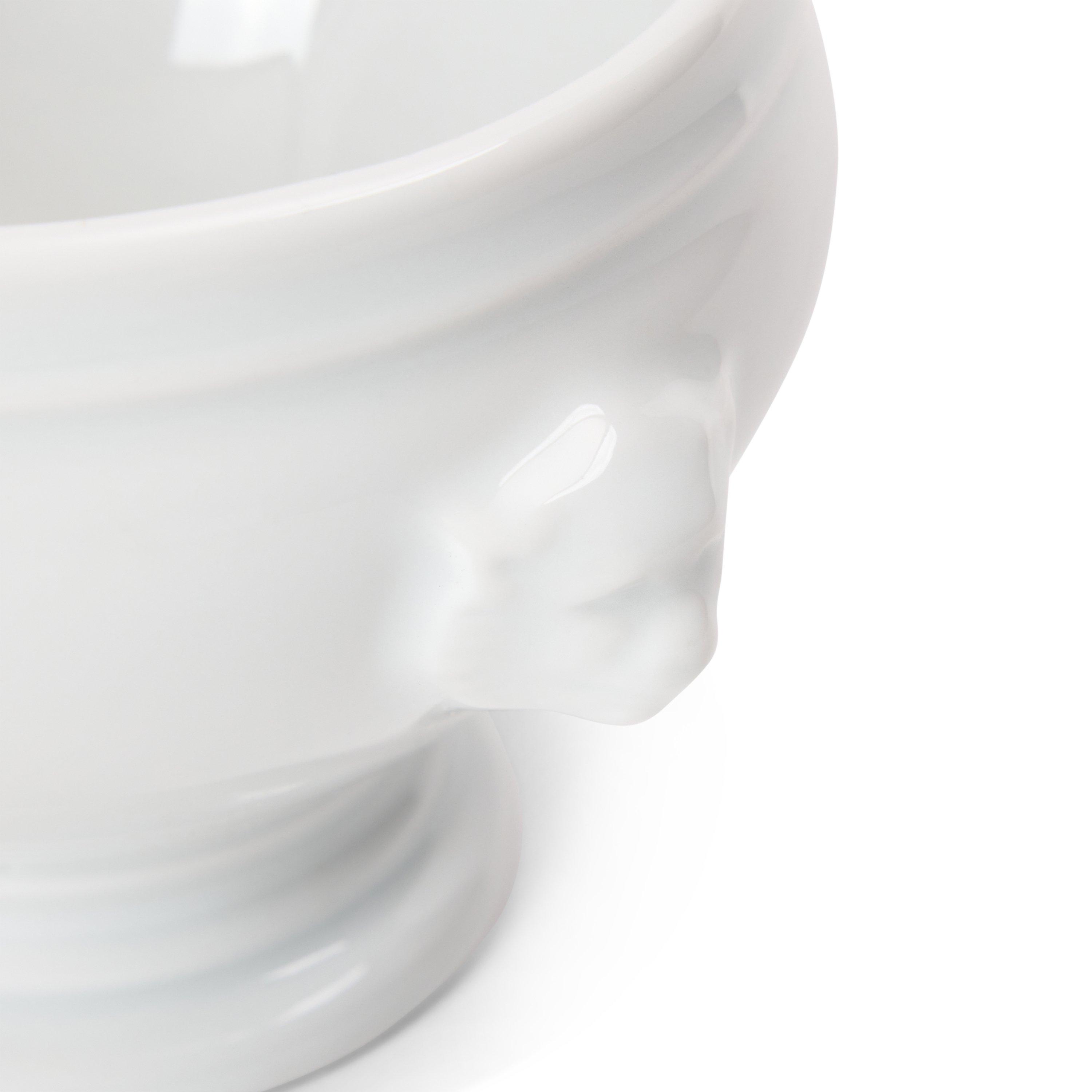 White - Unknown - Lions Head Porcelain Set of 6 Bowls - 3