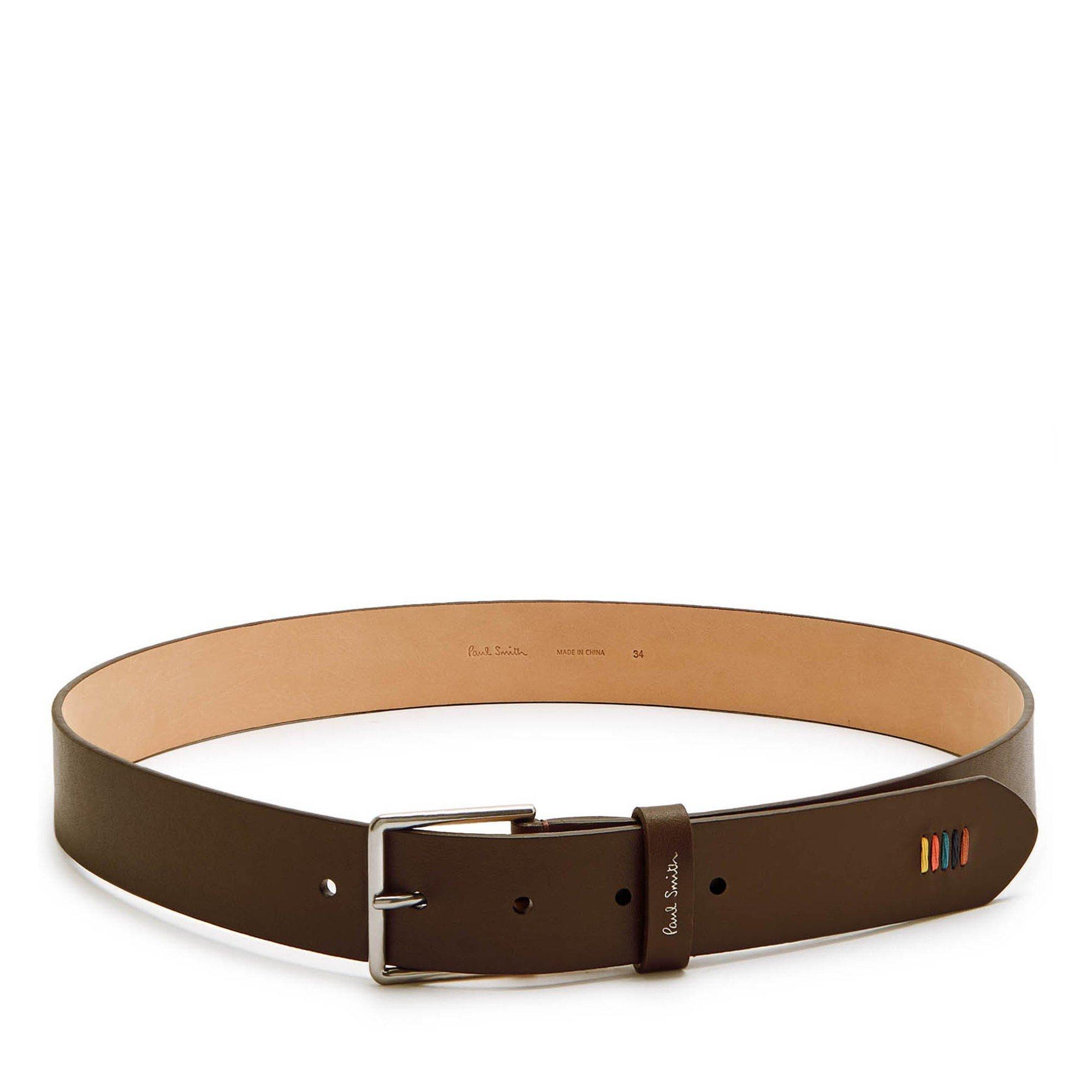 BROWN - Paul Smith - PS MEN BELT STITCH