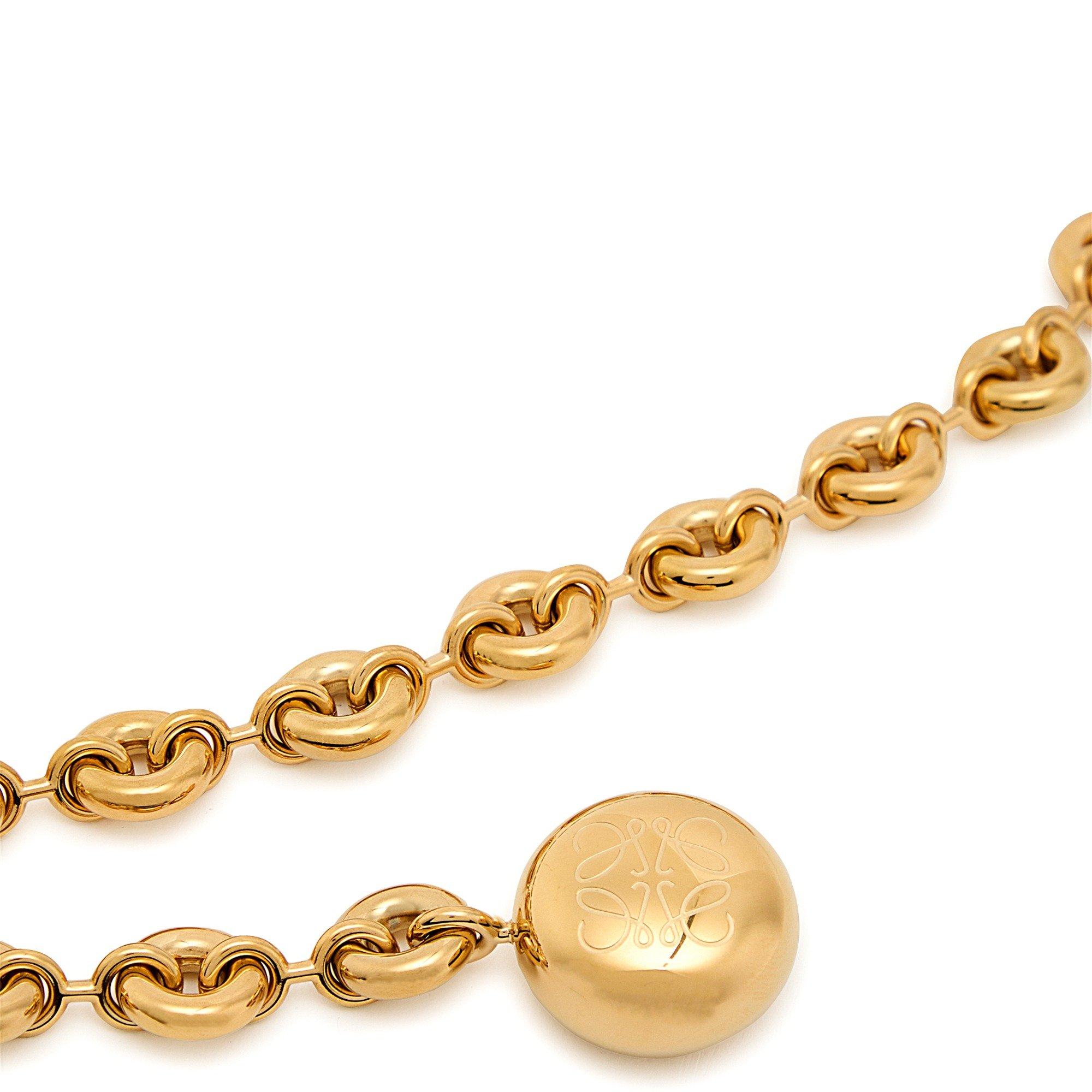 GOLD - LOEWE - DONUT CHAIN 1.5CM BELT - 2