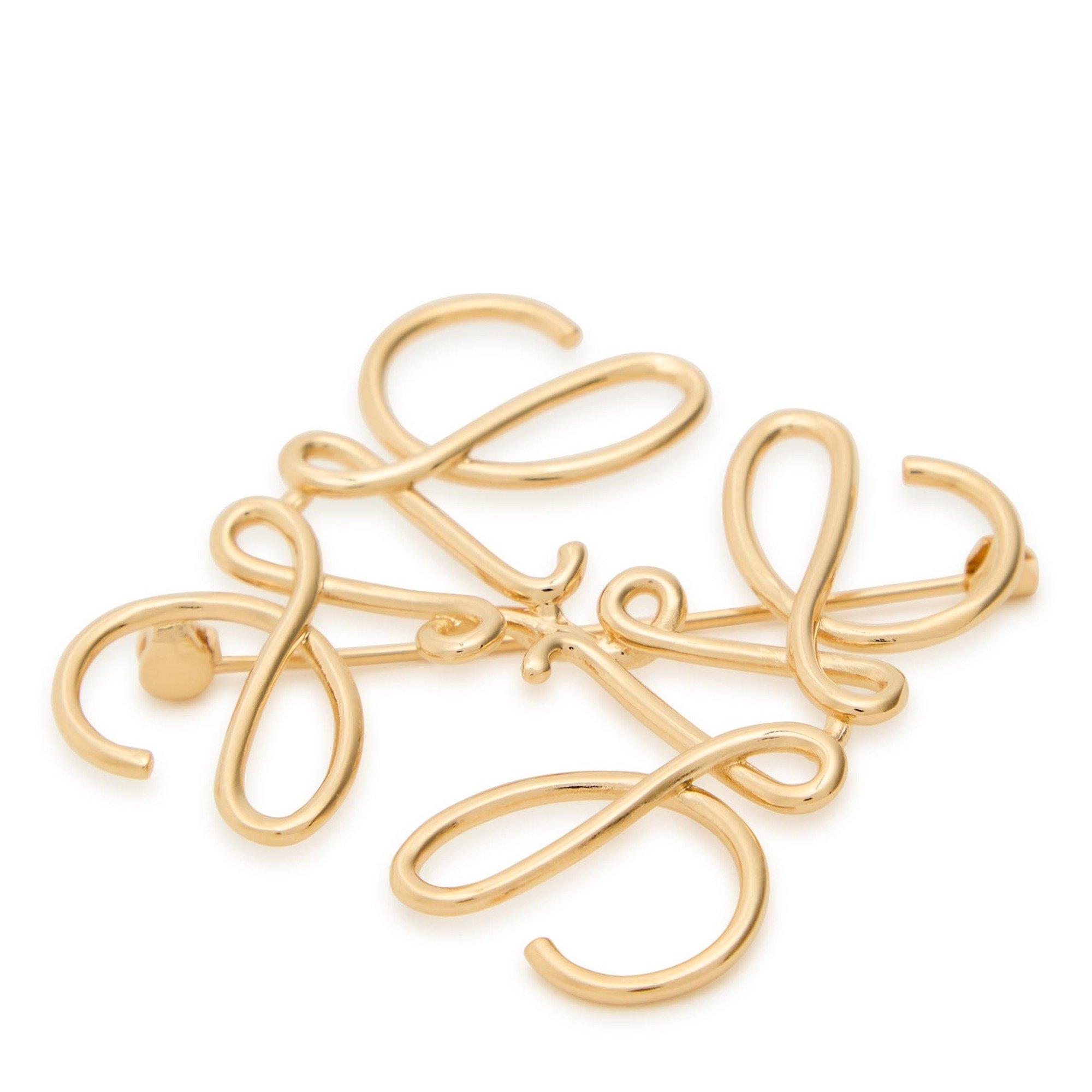 GOLD - Loewe - Women's Anagram Brooch - 4