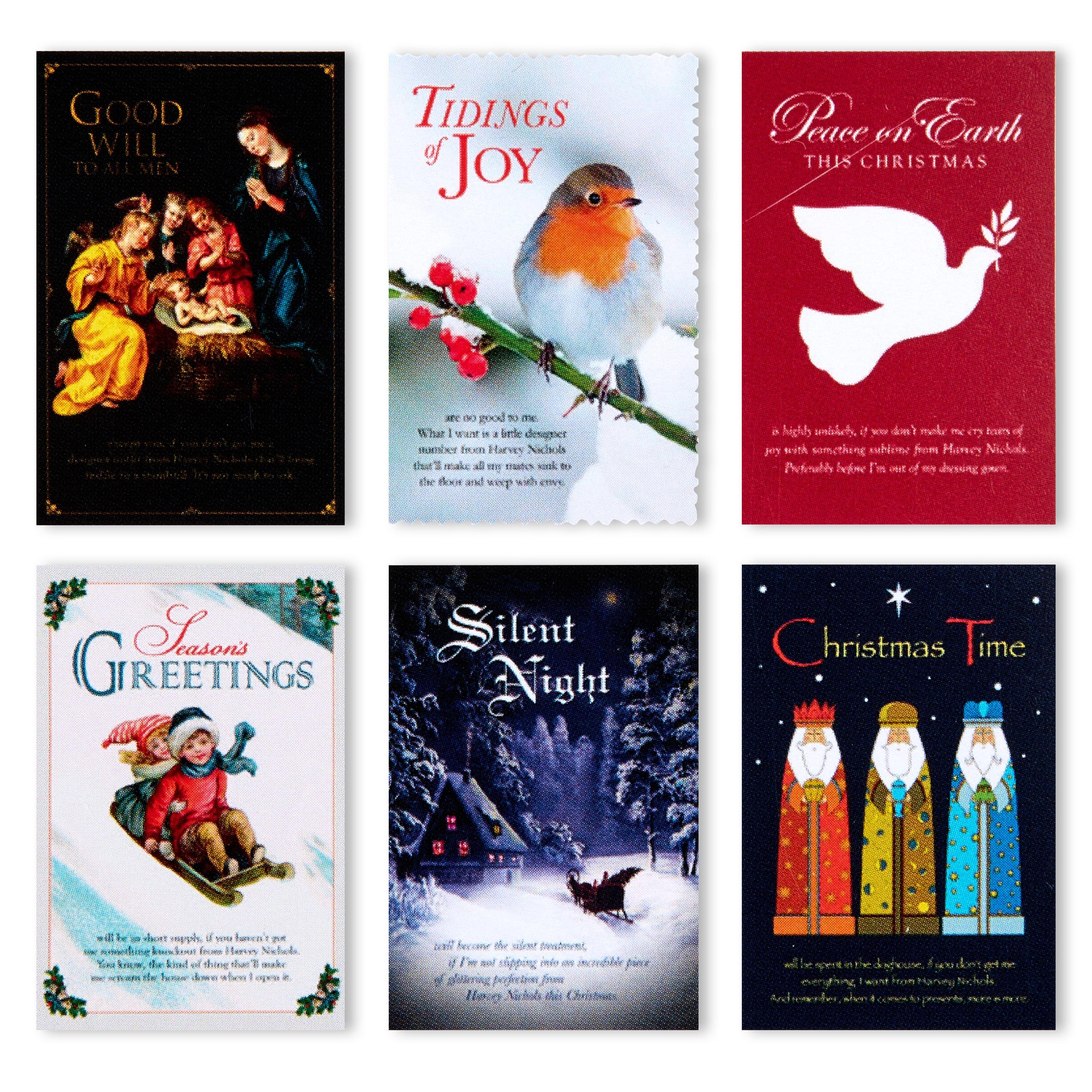 MULTICOLOURED - FM Print - HN CHRISTMAS CARDS- 6 PAC