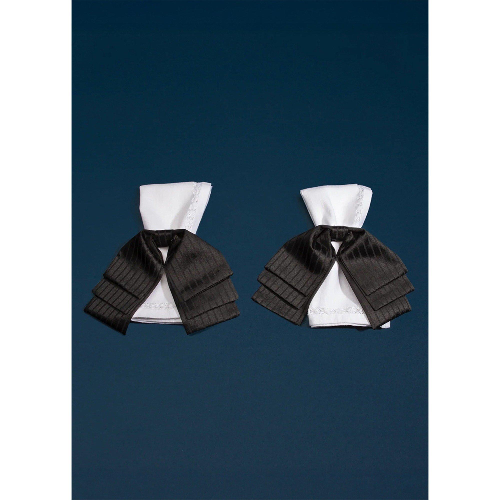 BLACK - Gohar World - Shahi Cotton Napkin Bow - 2