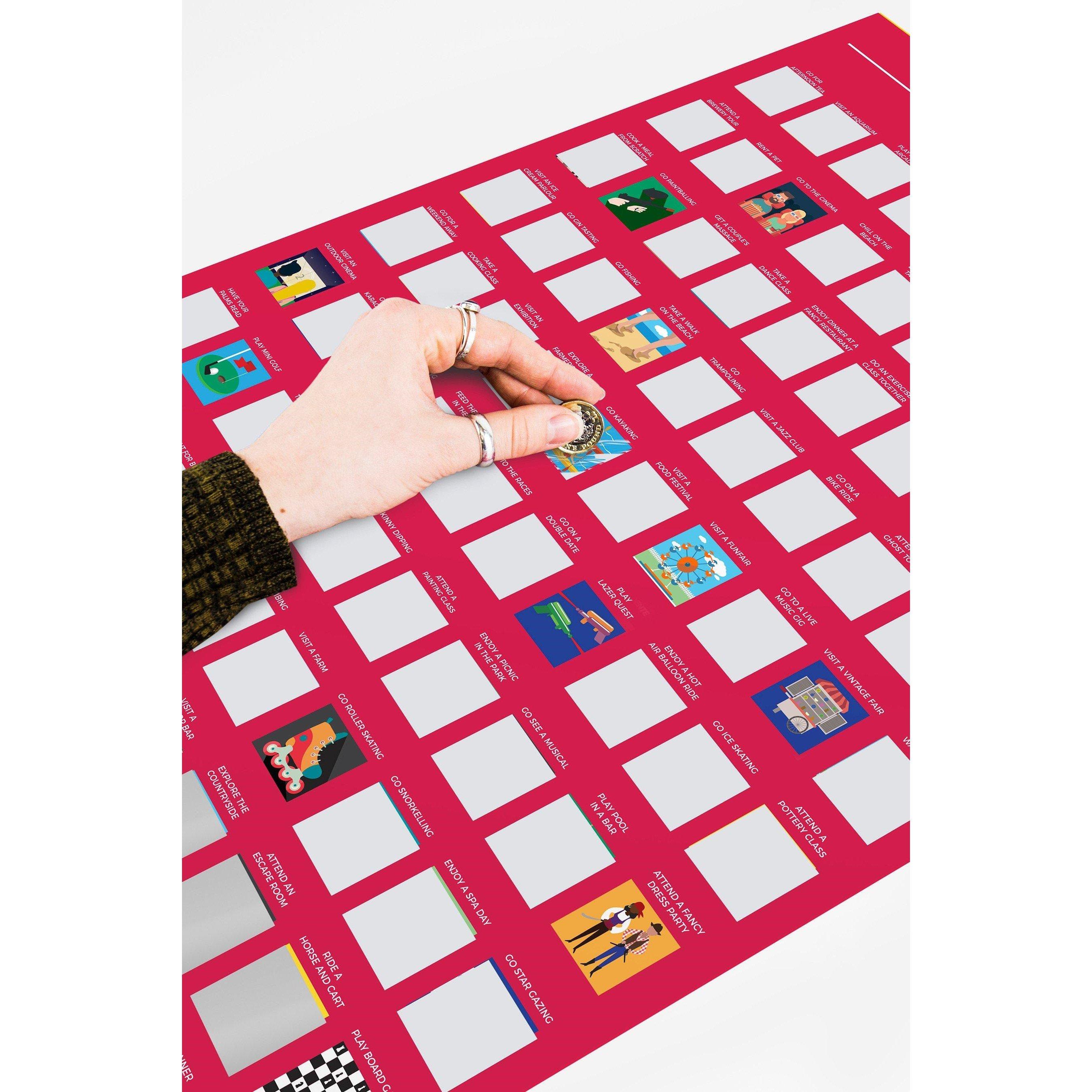 No Colour - Gift Republic - 100 Dates To Go On Bucket Scratch off Poster - 2