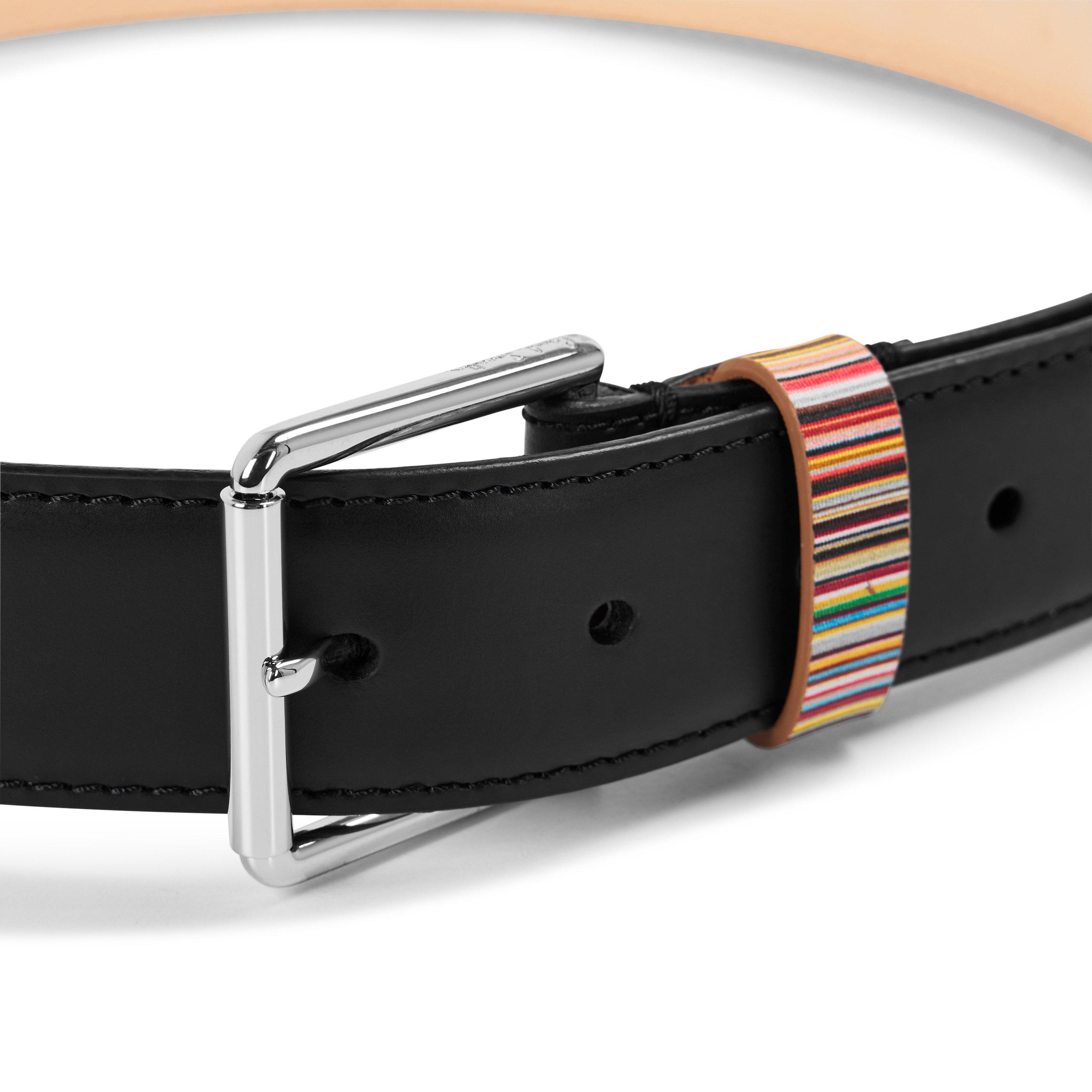 BLACK - Paul Smith - PS MEN BELT M STRP KEEPER - 3