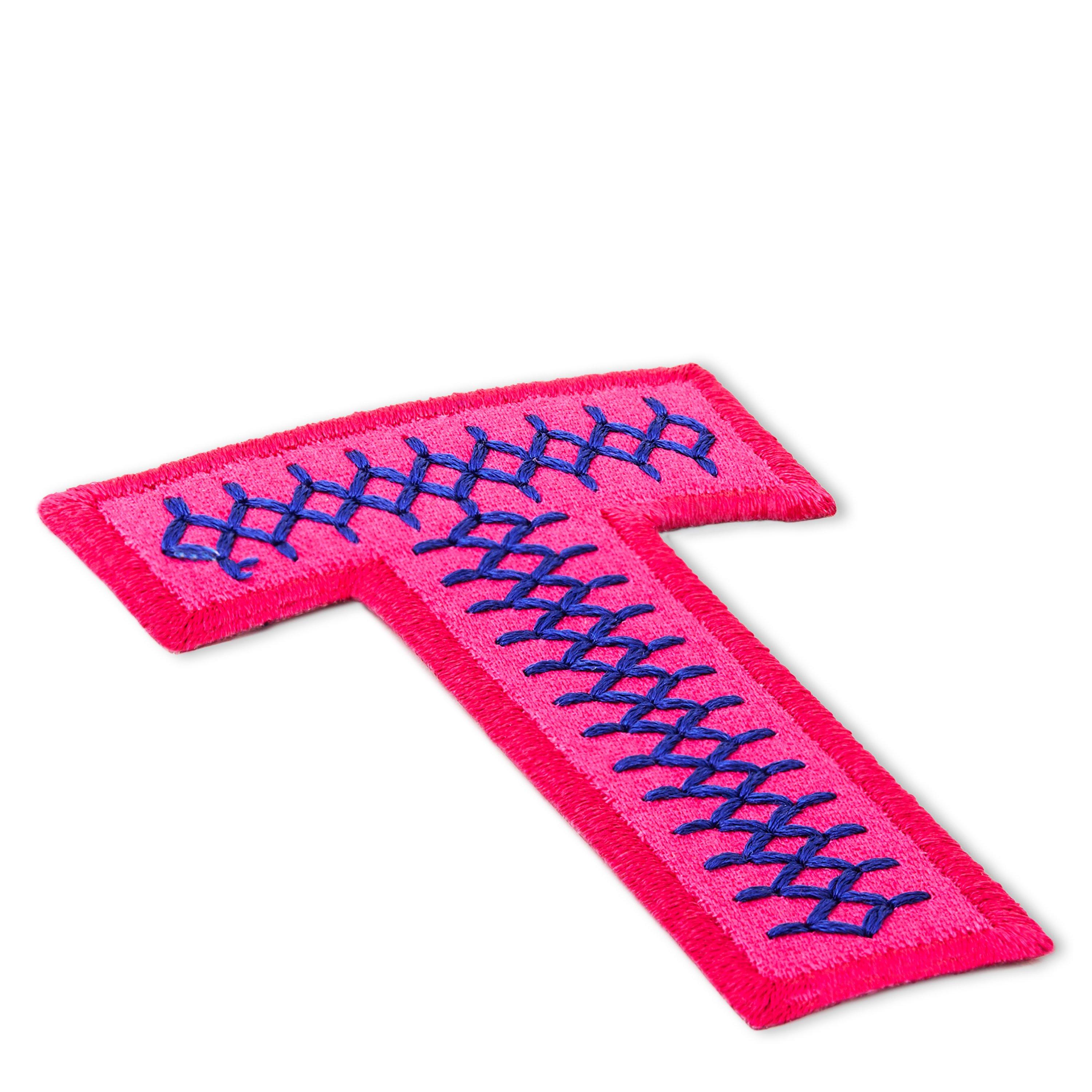 PINK - Rae Feather - Letter T zig zag sticker