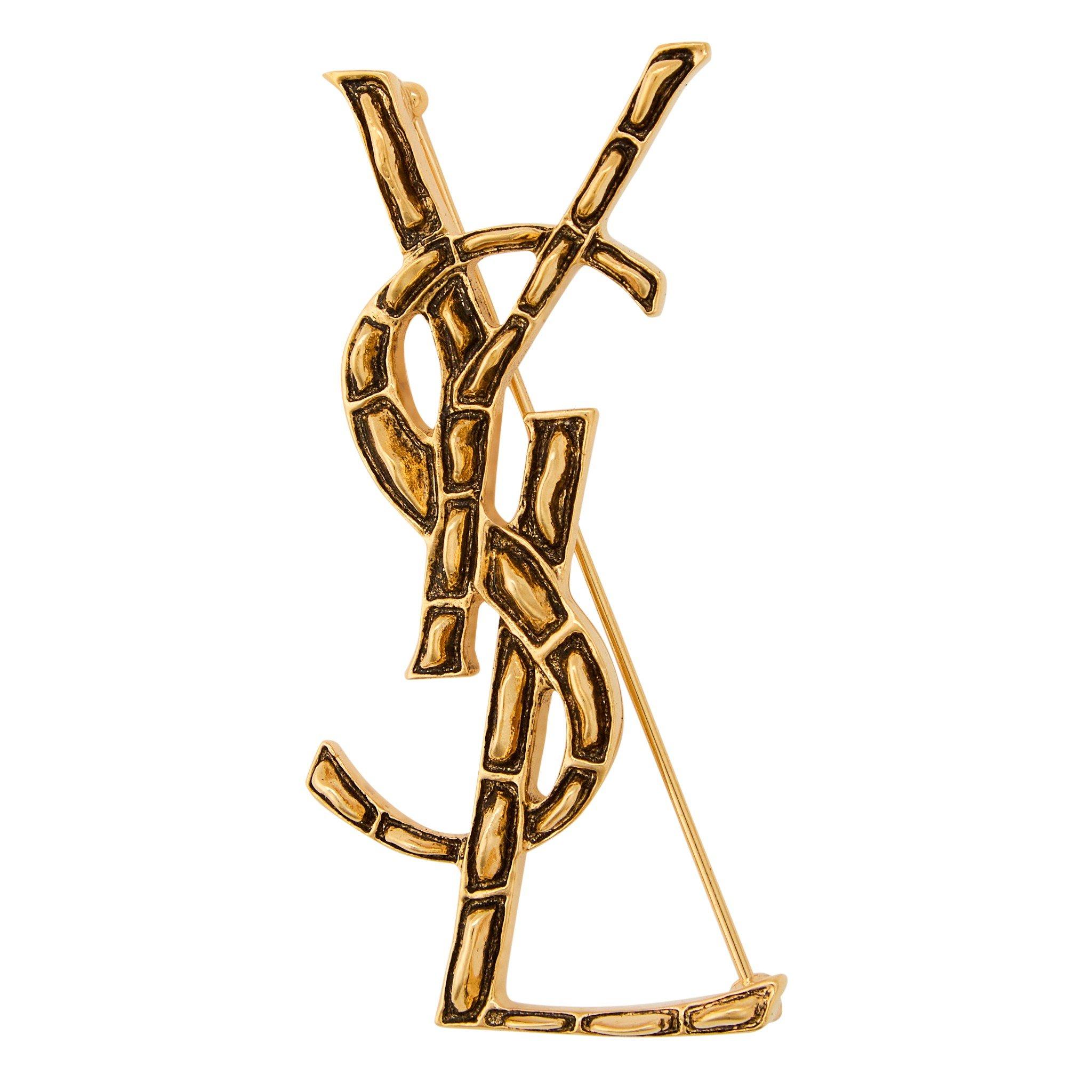 GOLD - Saint Laurent - OPYUM  BRCH MONOGRAM