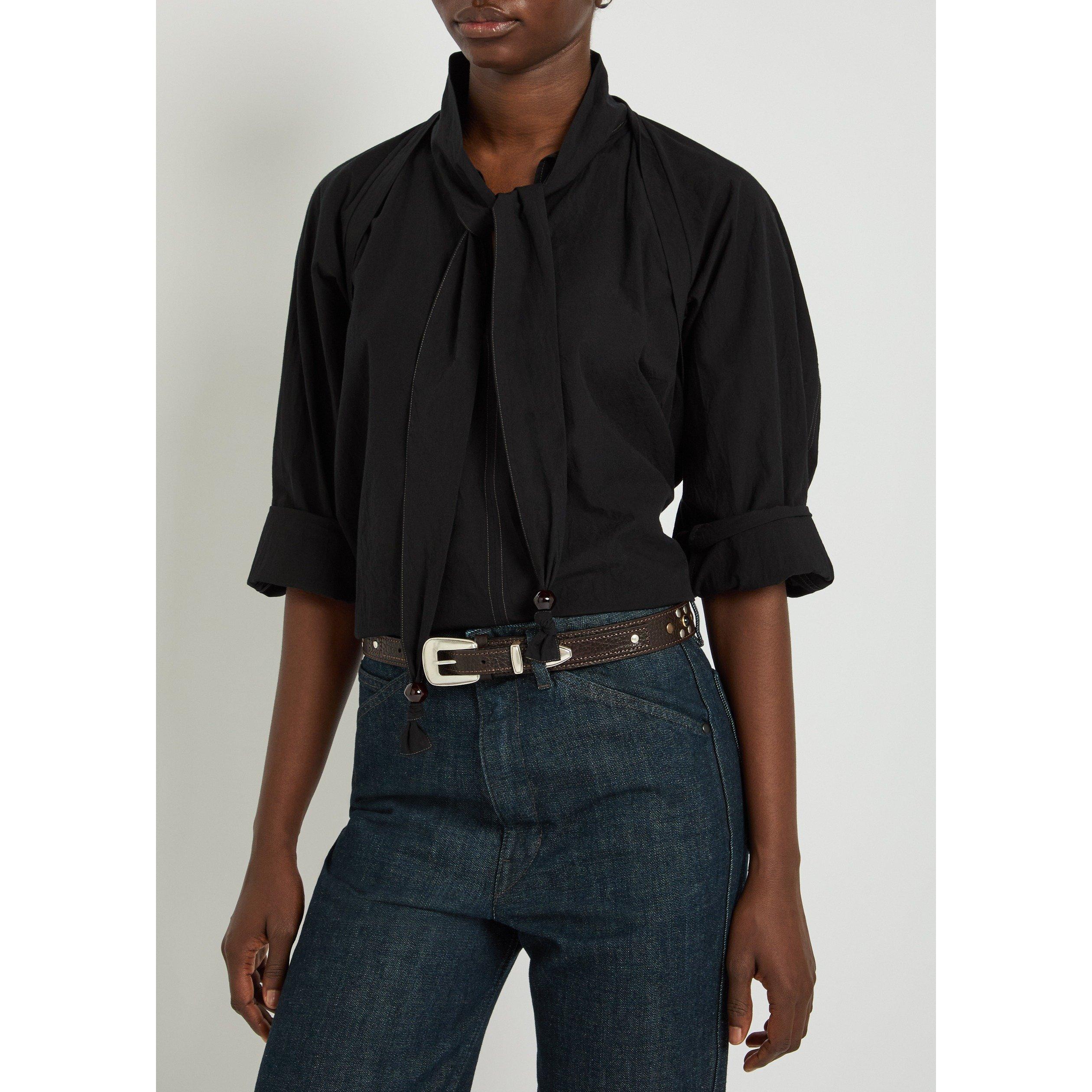 DARK BROWN - Lemaire - Western Leather Belt - 3