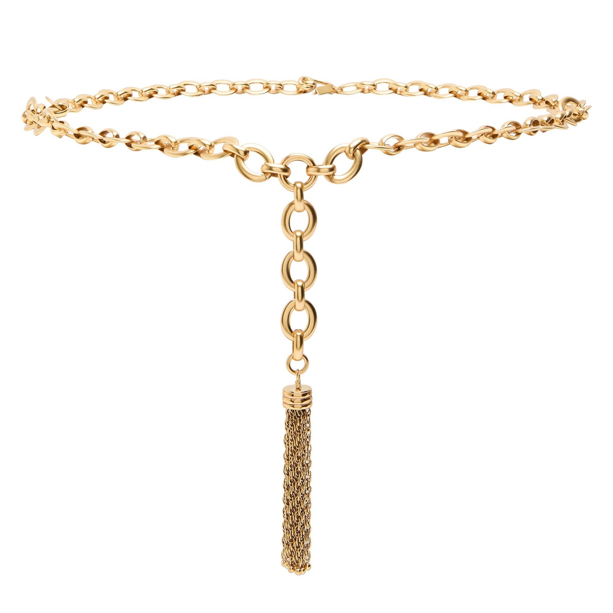 GOLD - Chloe - POMPOM TASSEL BELT
