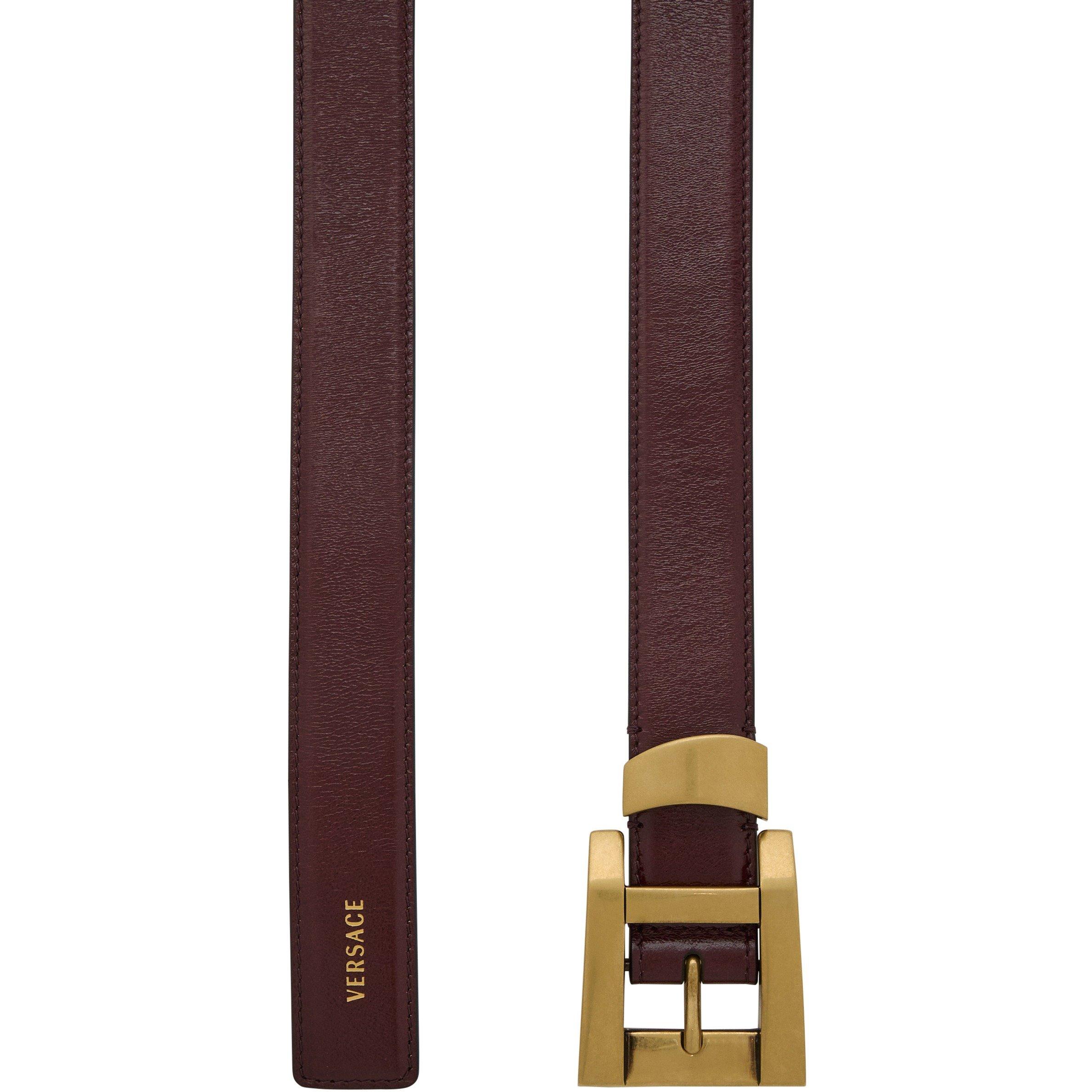 BROWN - Versace - BUCKLE 30 CALF LEATHER BELT - 2