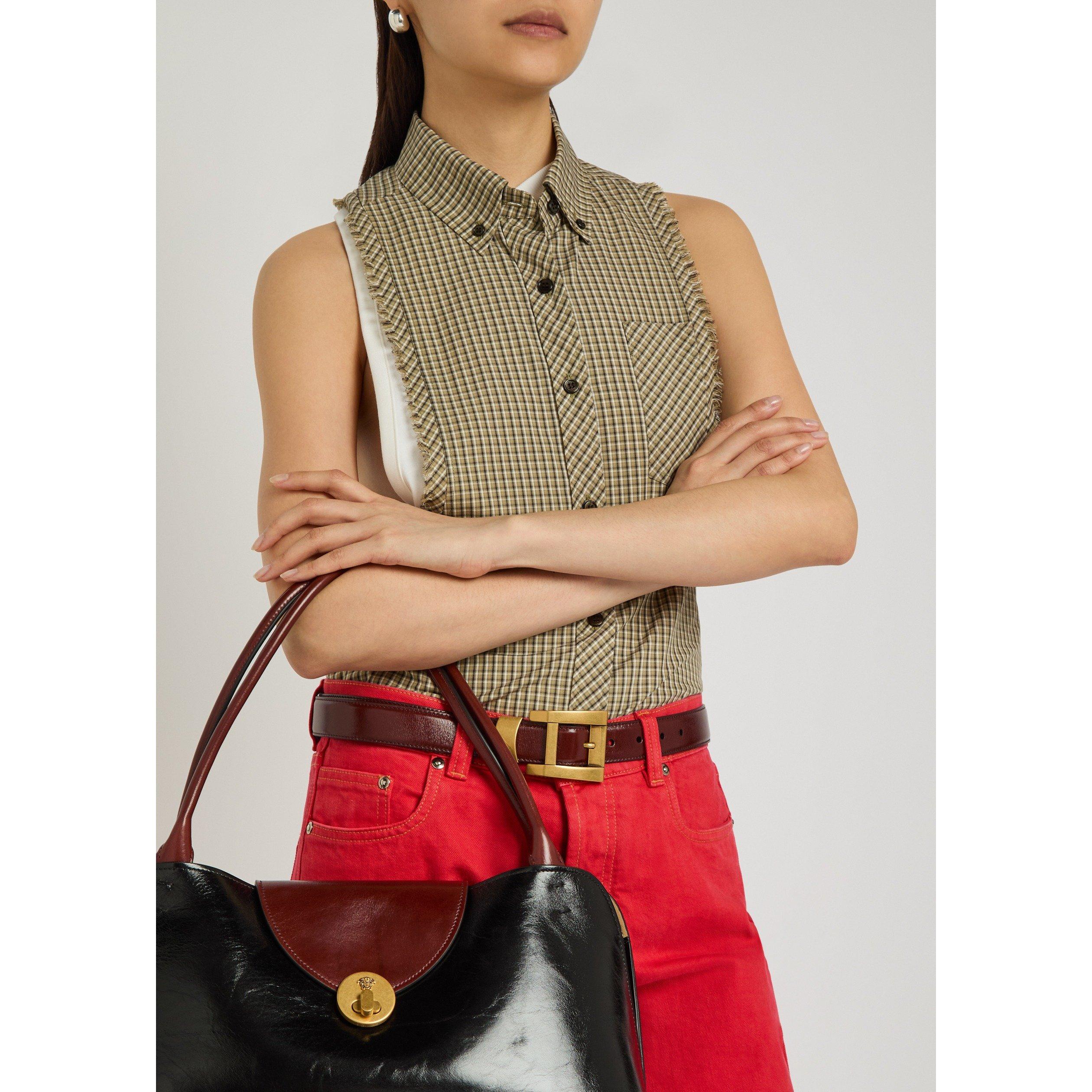 BROWN - Versace - BUCKLE 30 CALF LEATHER BELT - 3