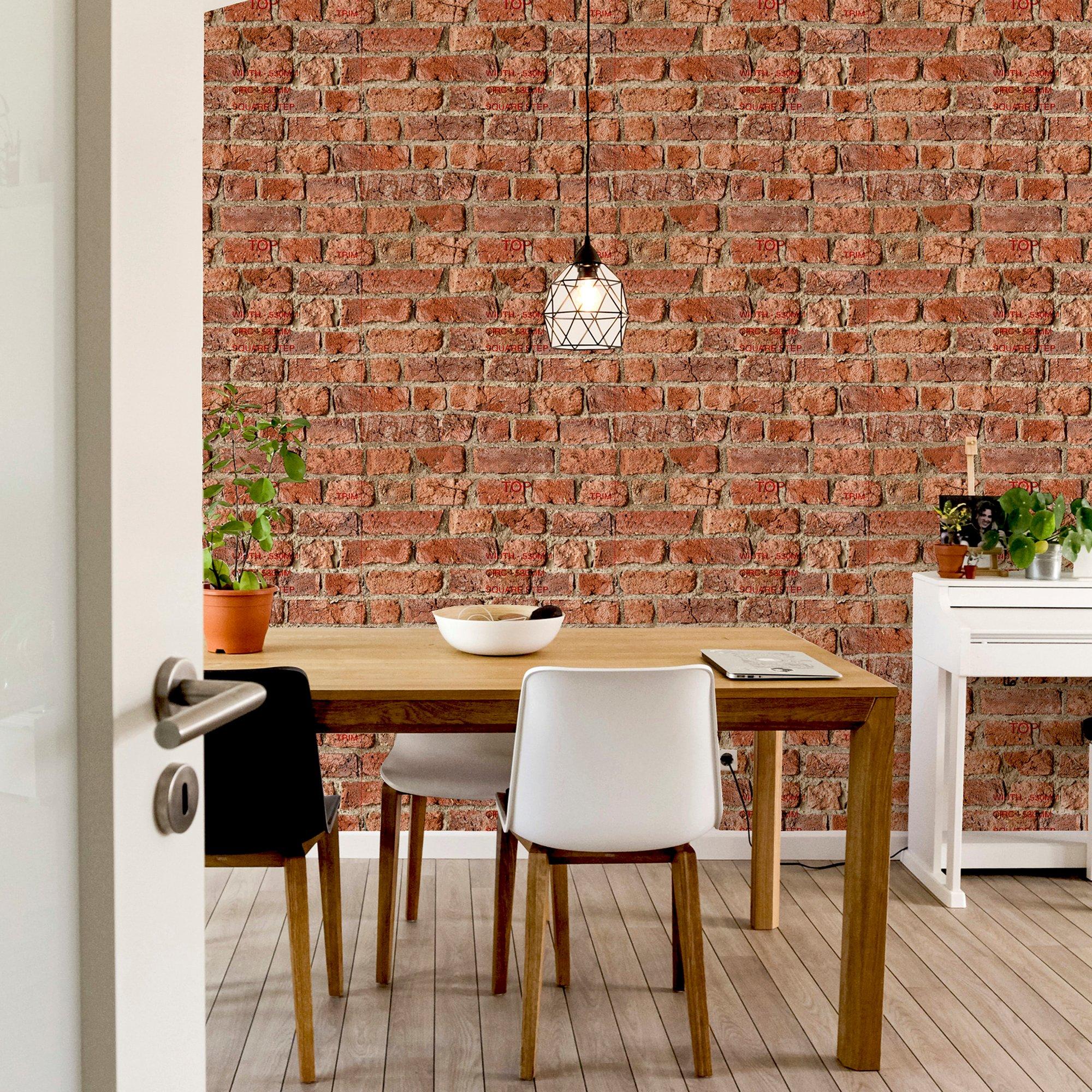 Red - Arthouse - Urban Red Brick Wallpaper - 4