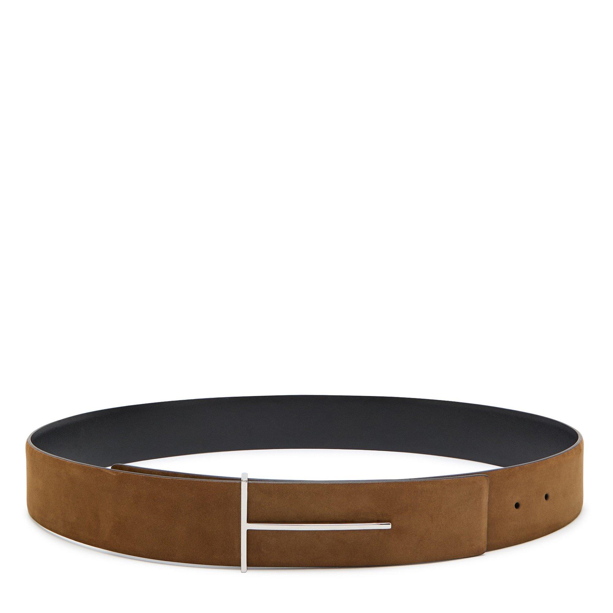 BROWN - Tom Ford - TF REVERSIBLE NUBUCK BELT