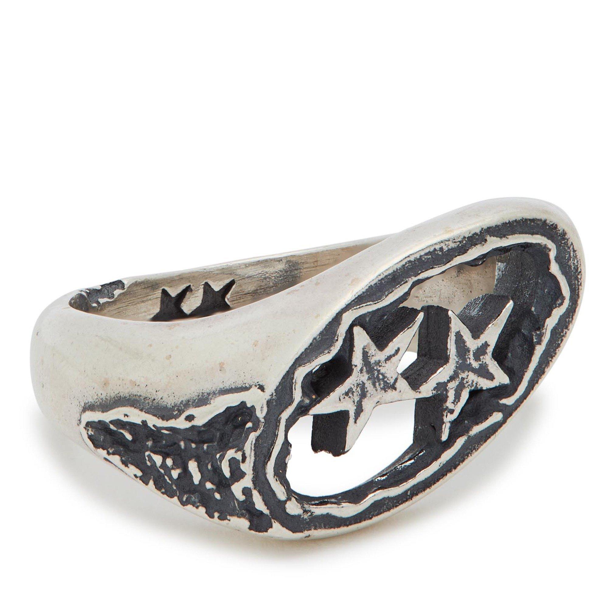 SILVER - TWOJEYS - Men's Warped Silver Signet Ring - 2