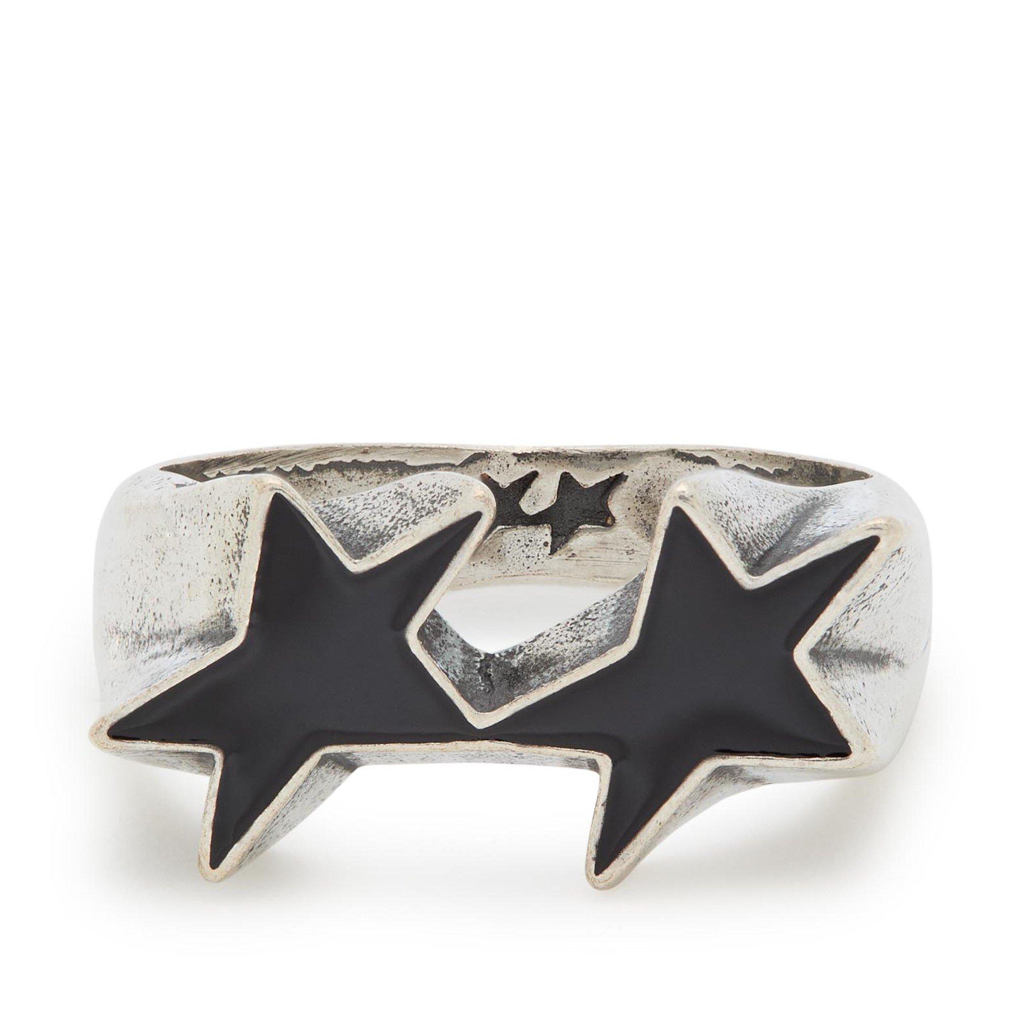 SILVER - TWOJEYS - TJ Icon Black Enameled Ring