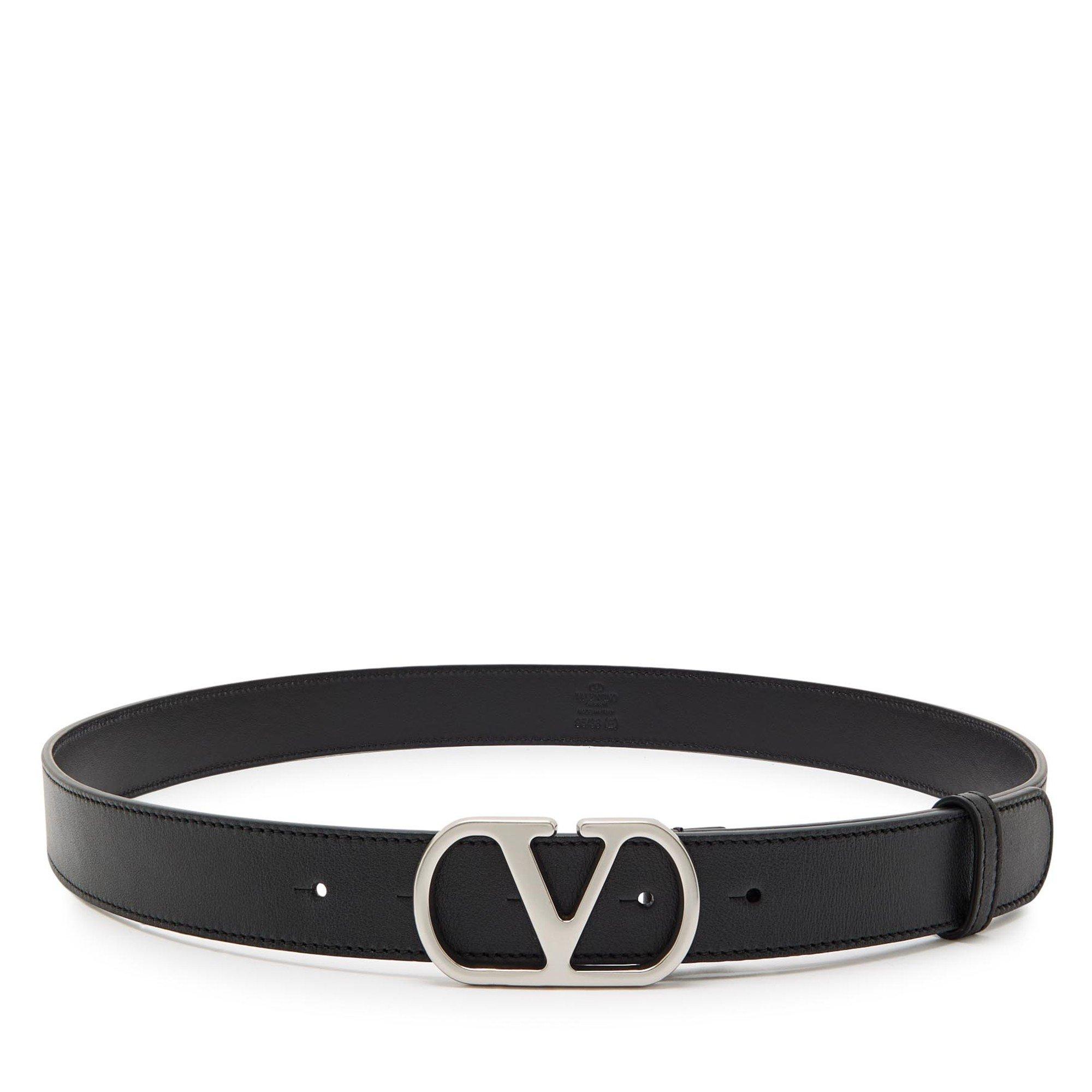 BLACK - Valentino - VAL SIGNATURE VLOGO BELT