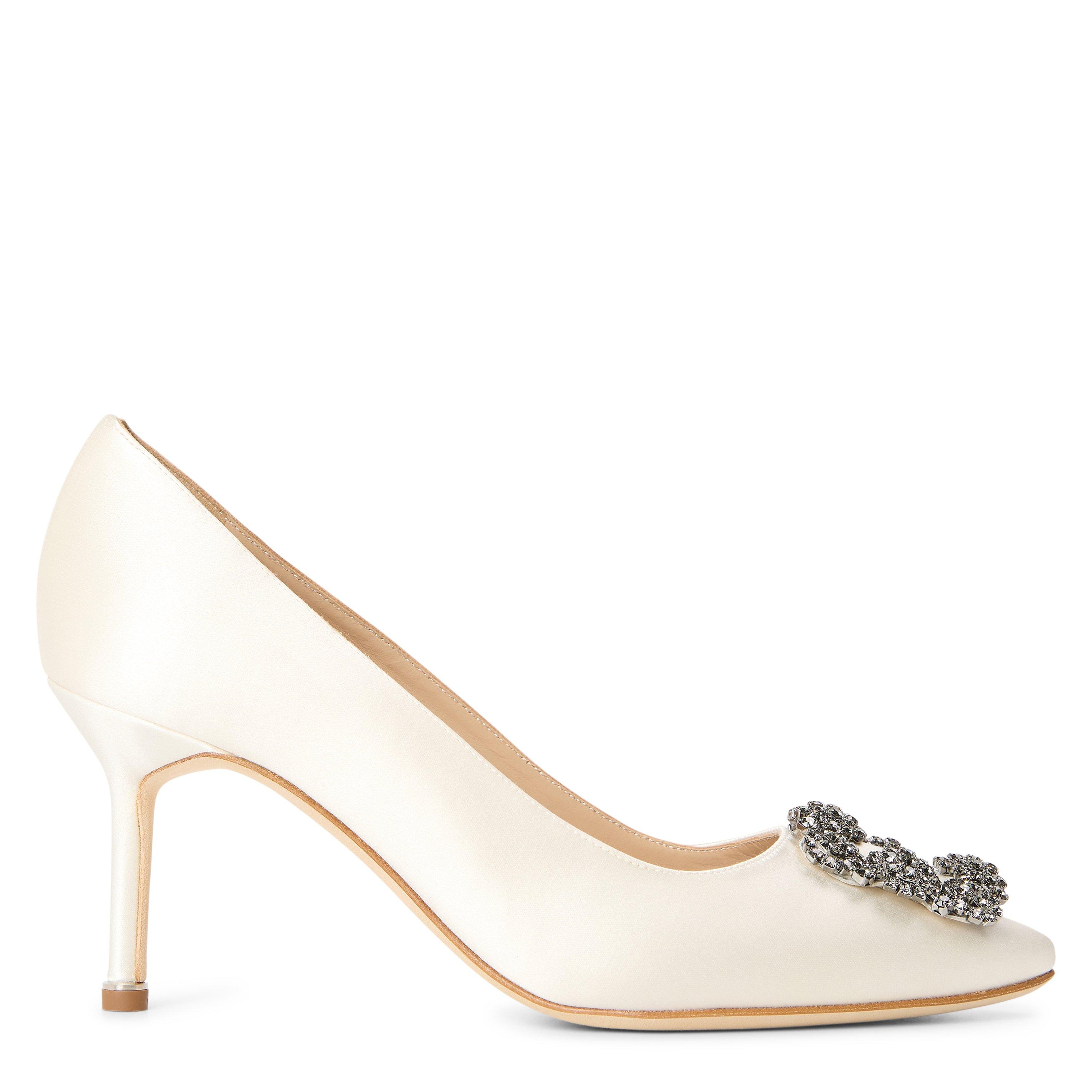 WHITE - Manolo Blahnik - HANGISI 70 SATIN - 1