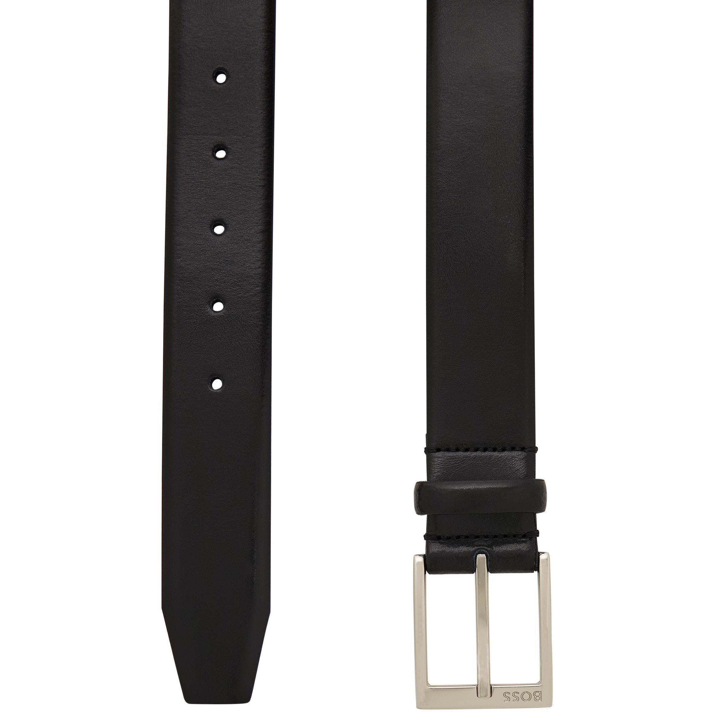 BLACK - Hugo - Men's Elloy Leather Belt - 2