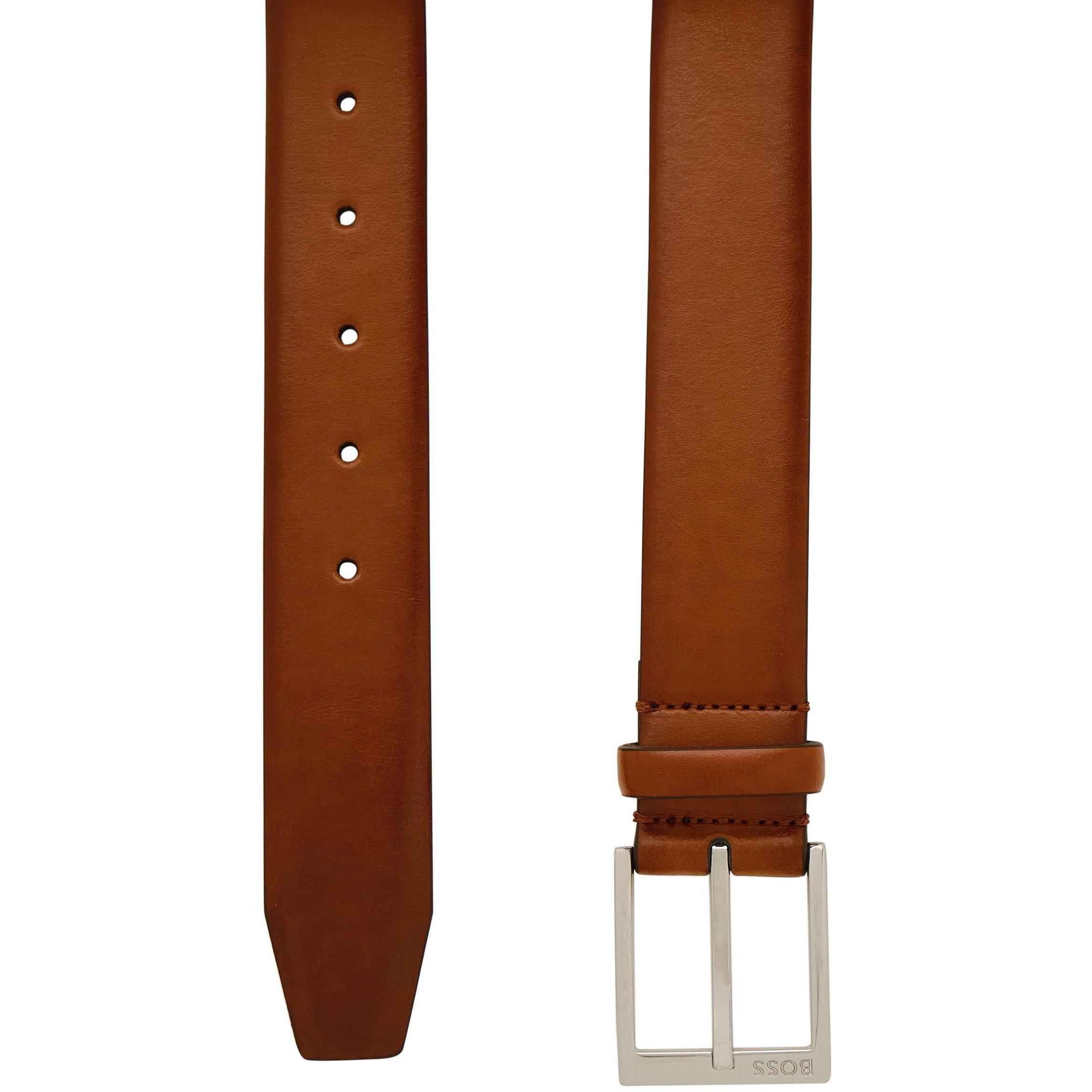 BROWN - Hugo - Men's Elloy Leather Belt - 2