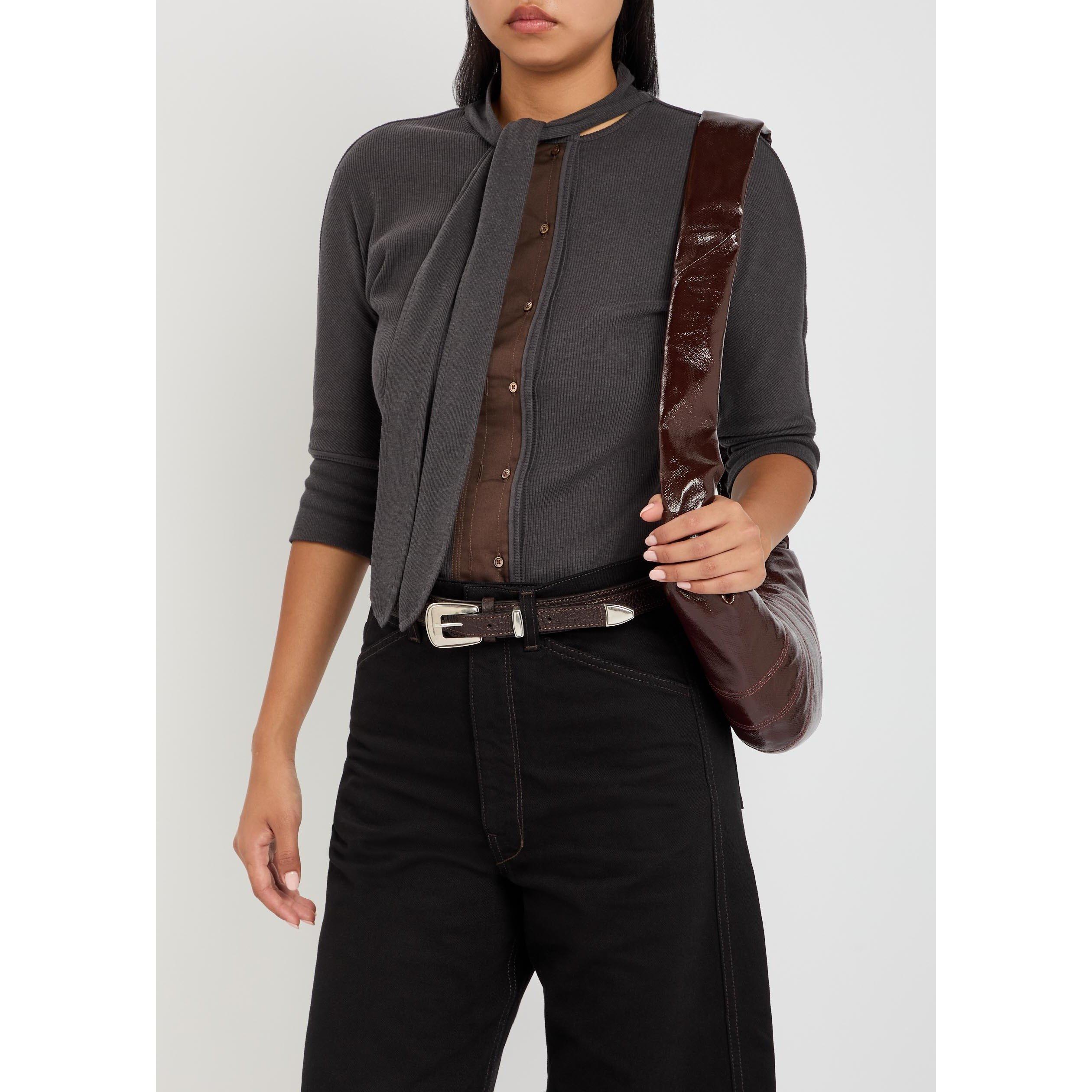 DARK BROWN - Lemaire - Minimal Western Leather Belt - 3