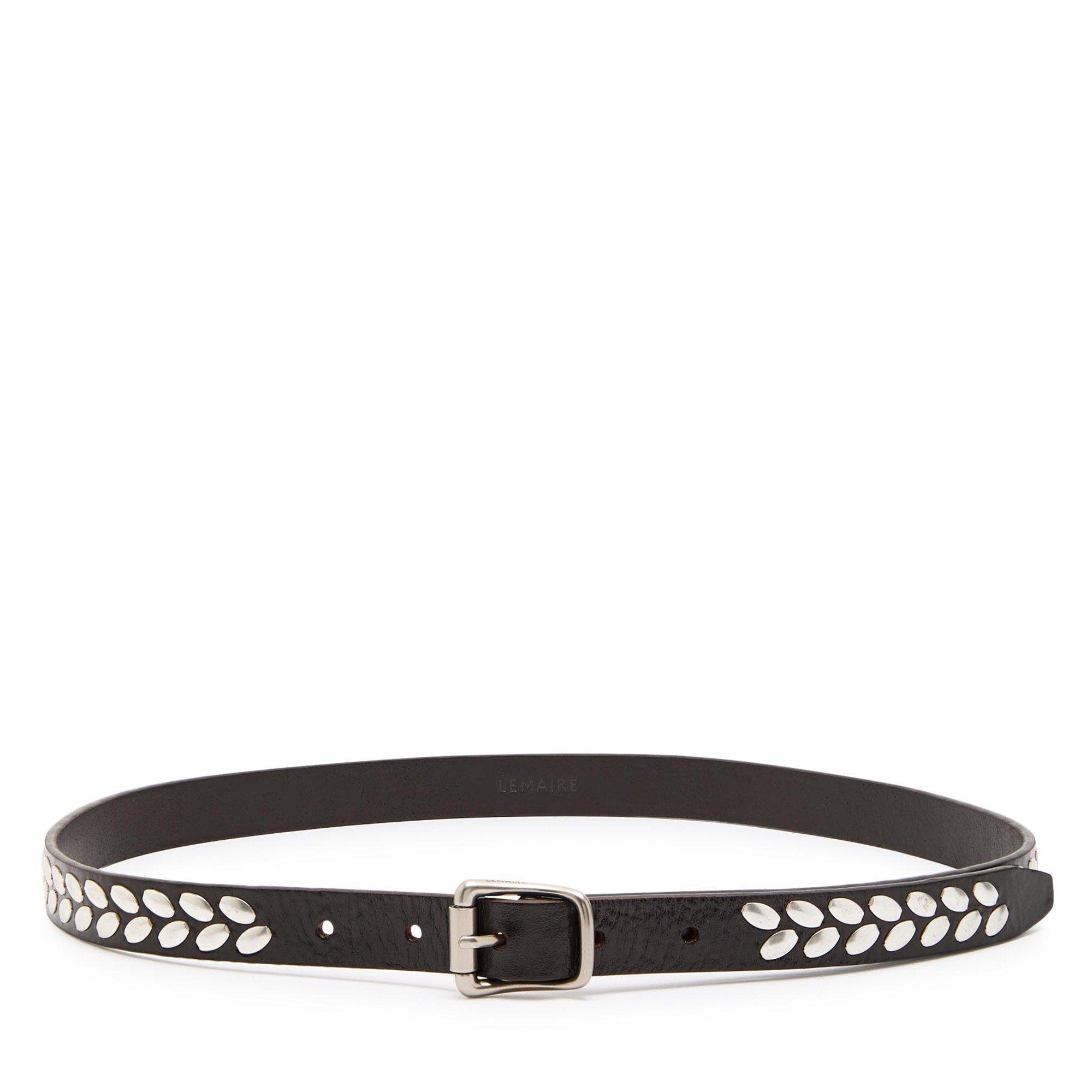 DARK BROWN - Lemaire - ALMOND STUD BELT 20