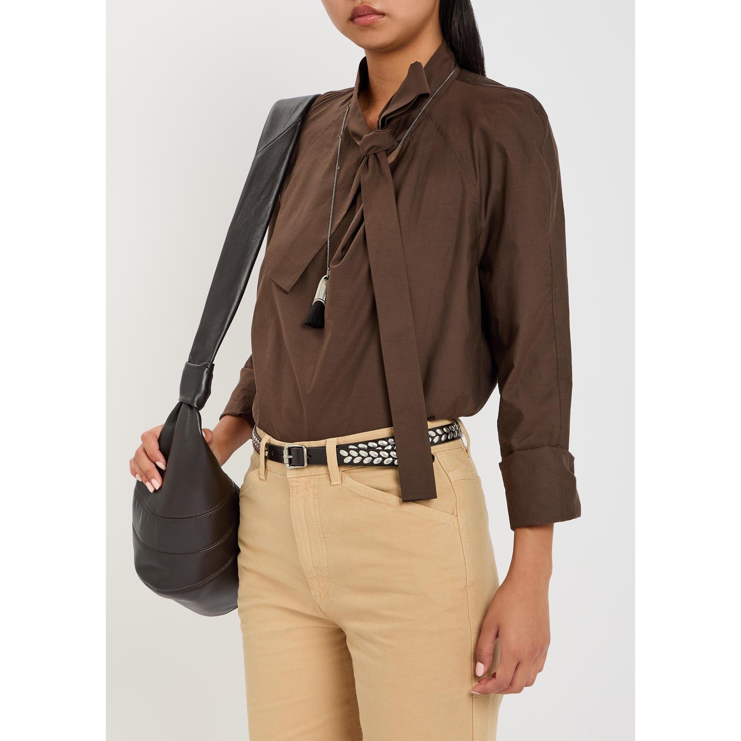 DARK BROWN - Lemaire - ALMOND STUD BELT 20 - 3