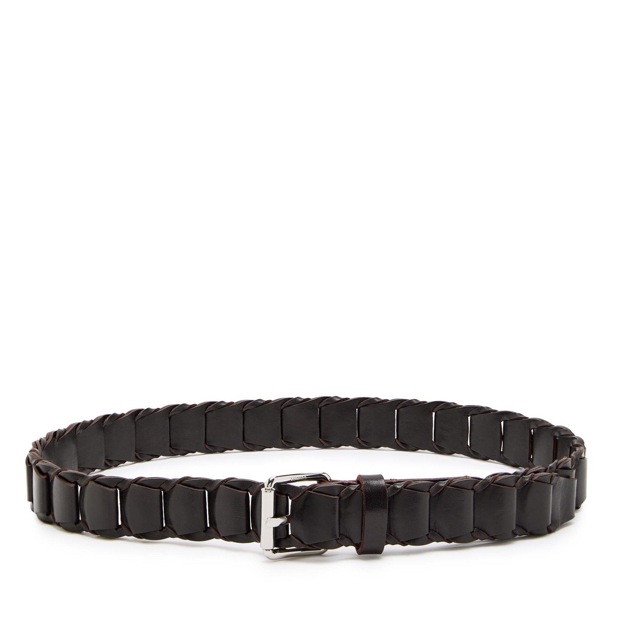 DARK BROWN - Lemaire - LEATHER LINK BELT 30