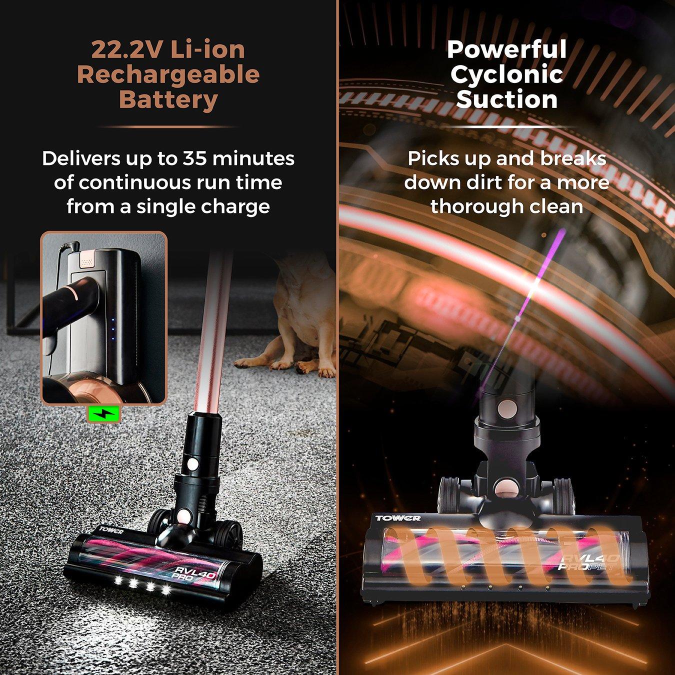 Rose Gold - Tower - VL40 Pro Pet 22.2V Cordless 3-IN-1 DC Vacuum Clean - 4