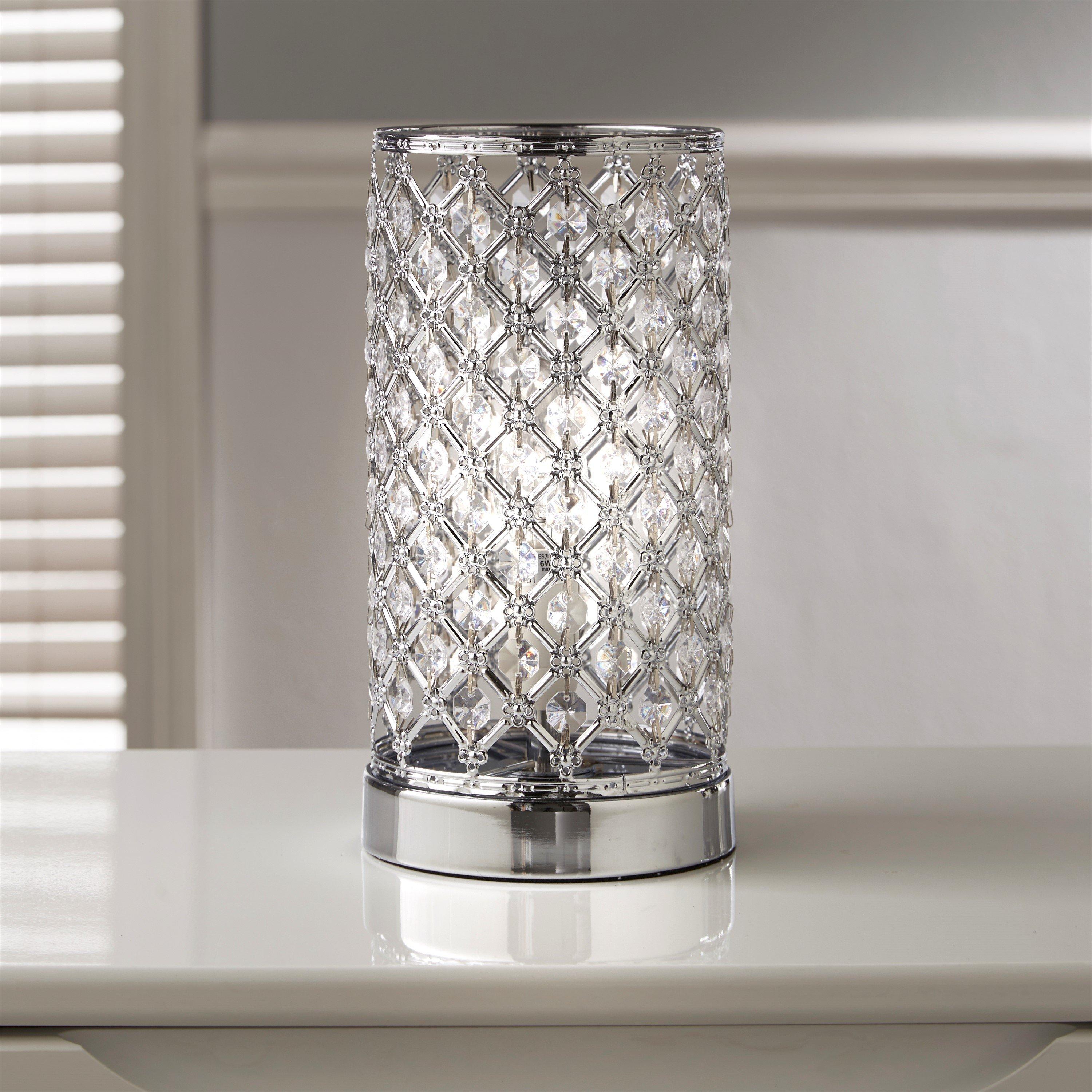 Chrome - K Living - Mikey Chrome Touch Pad Table Lamp - 3