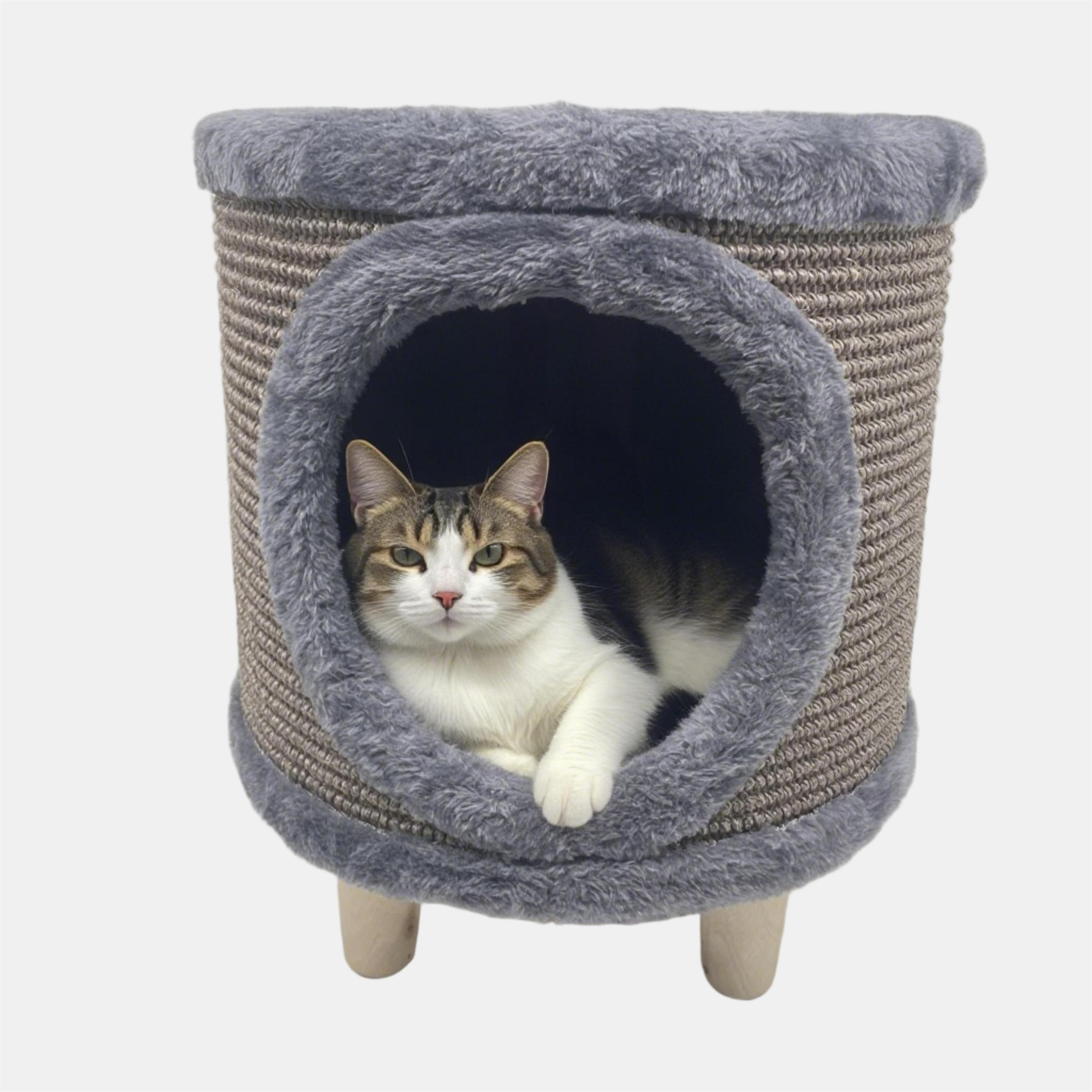 Grey - Waggy Tails - Cat House - 2