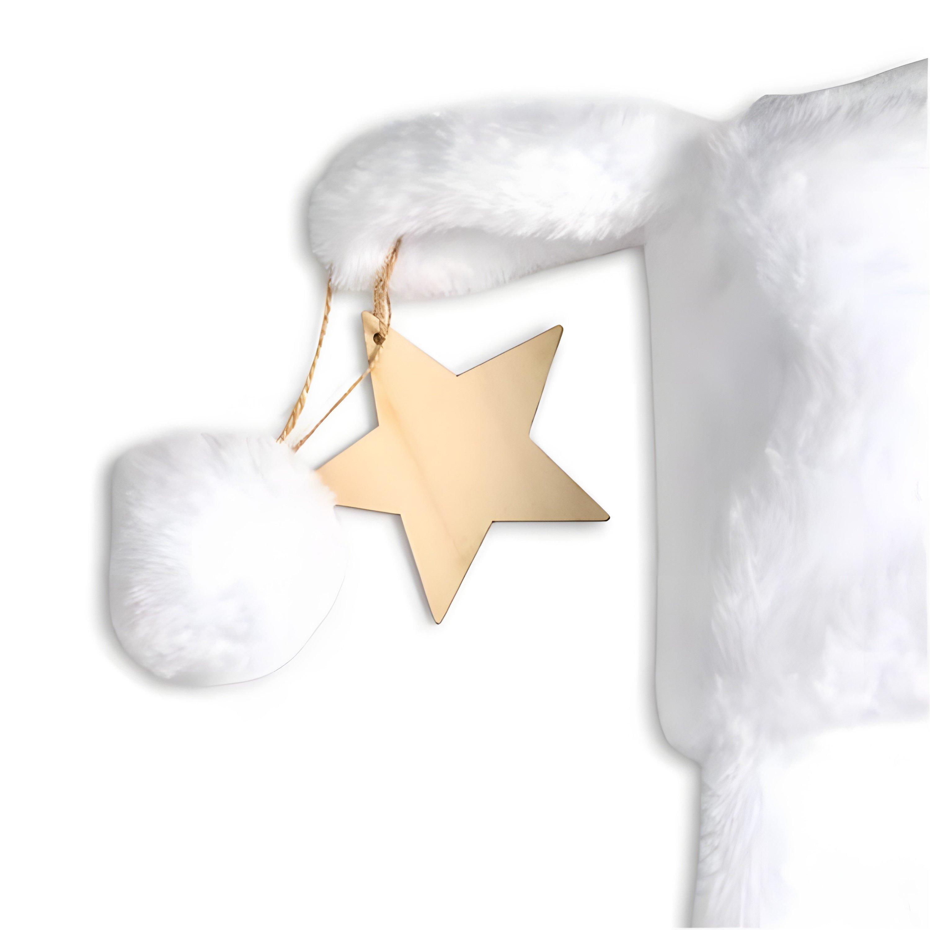 White - The Spirit Of Christmas - Fur Stocking 54 White One Size - 2