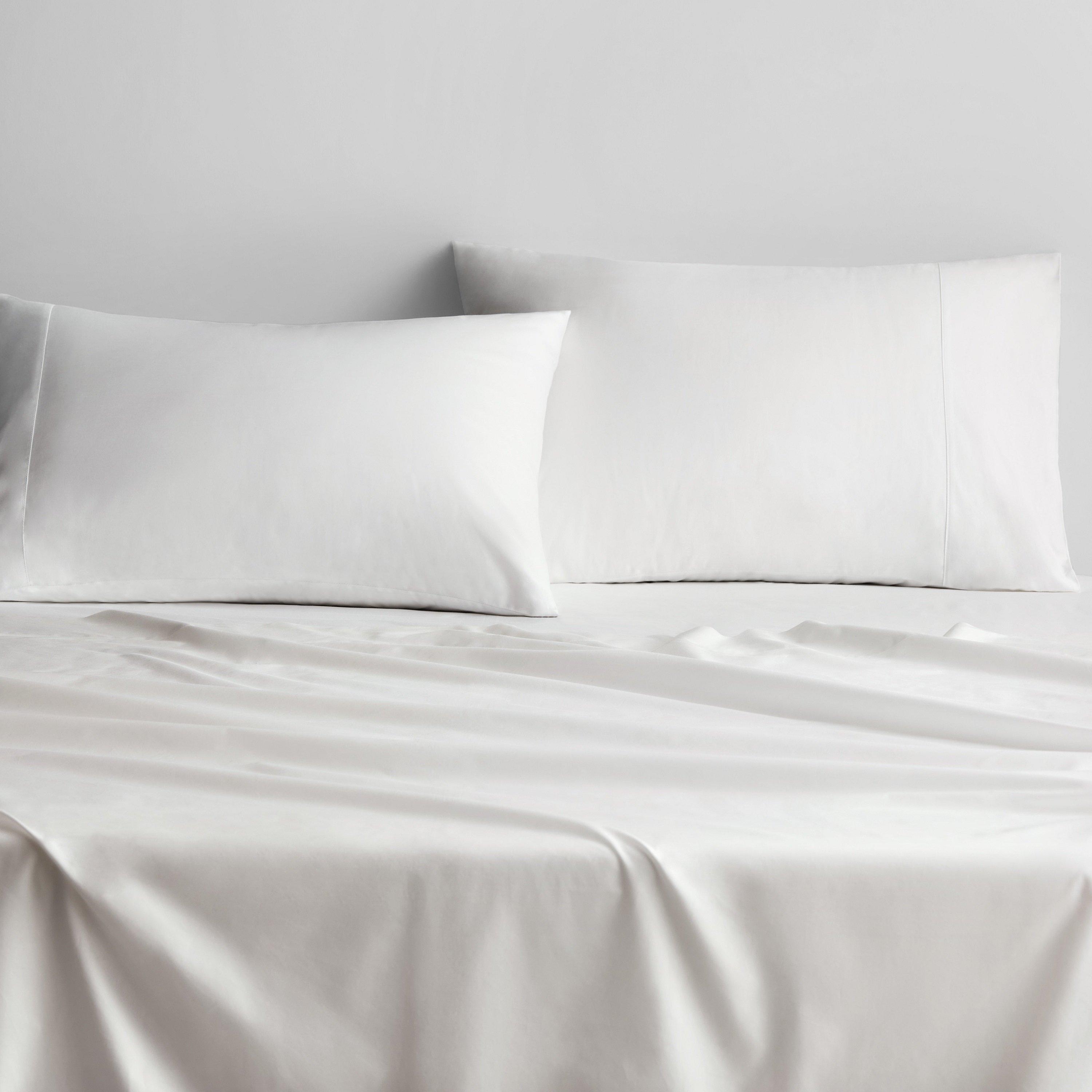 Sheridan  500Tc Cotton Sateen Fitted Sheet - Snow - Super King