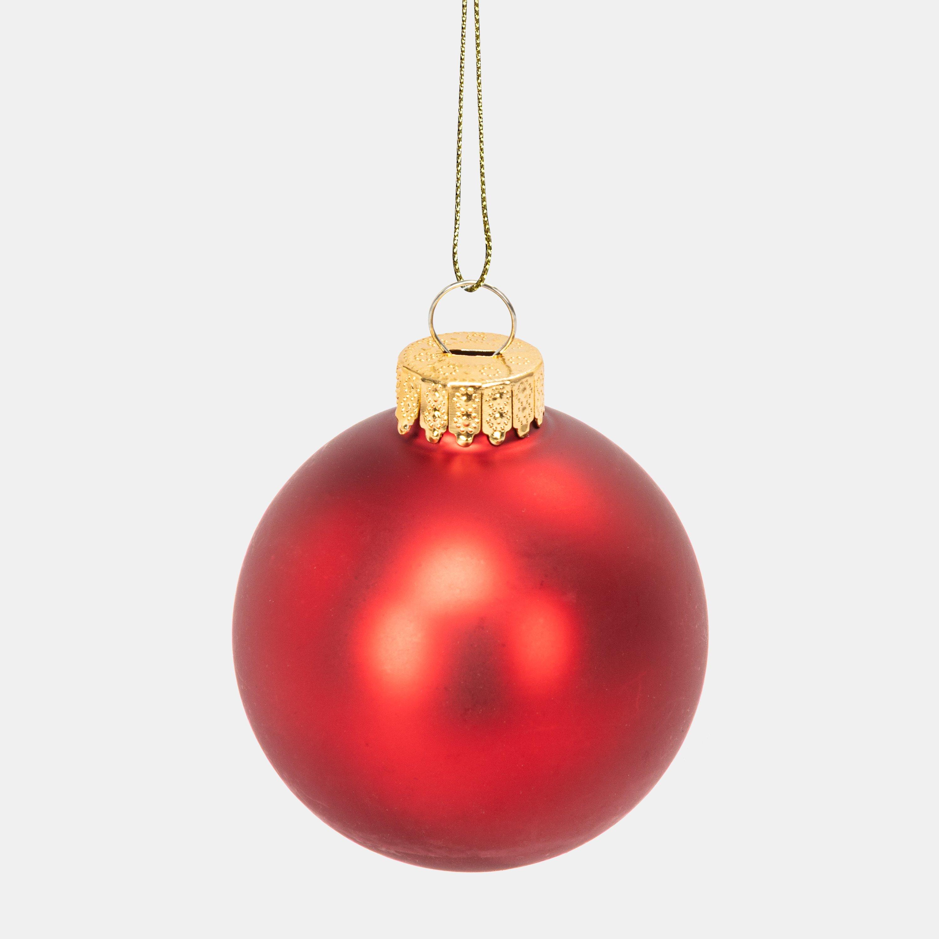 9pk 60mm Glass Bauble Multicolor