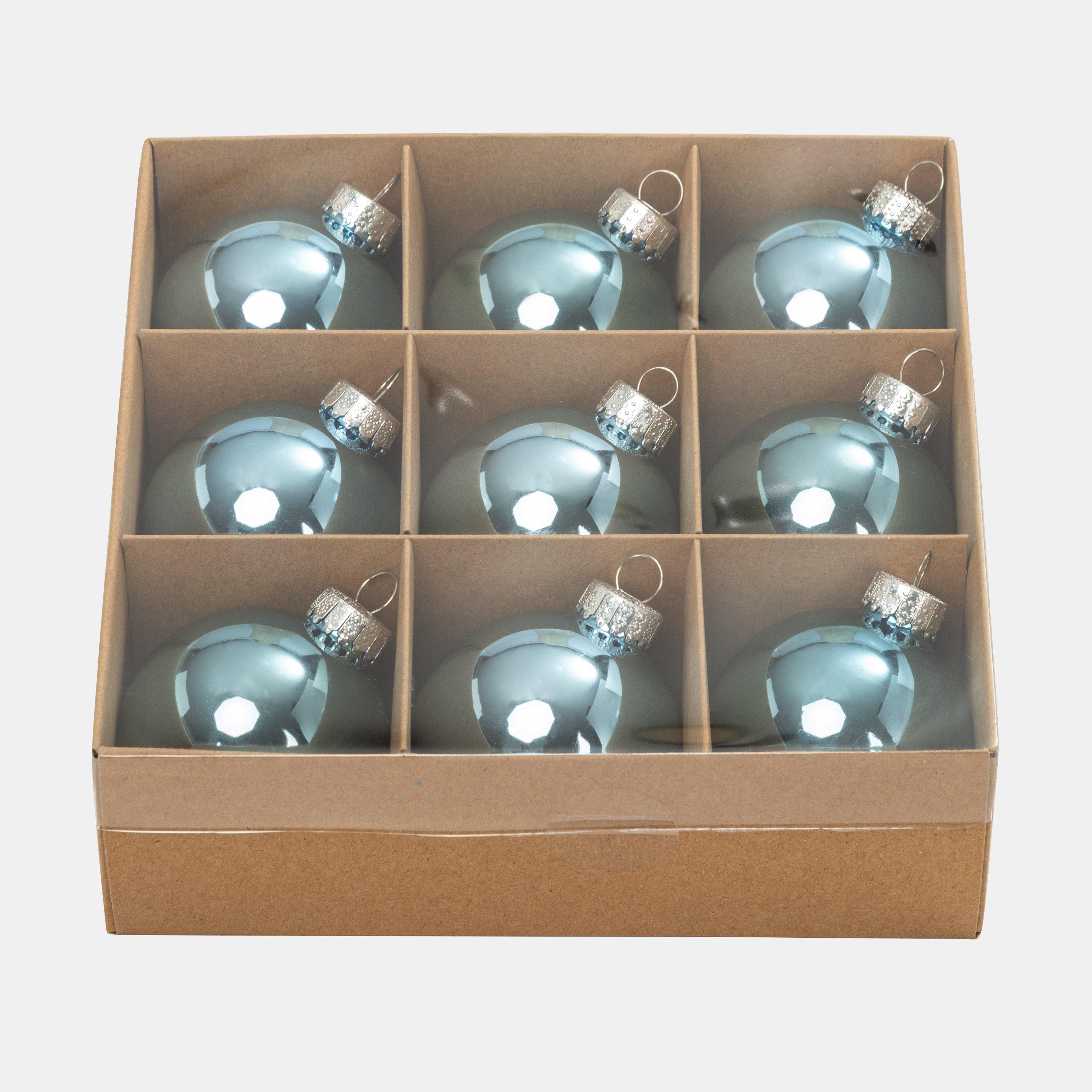 Blue - The Spirit Of Christmas - 9pk 60mm Glass Bauble Multicolor - 3