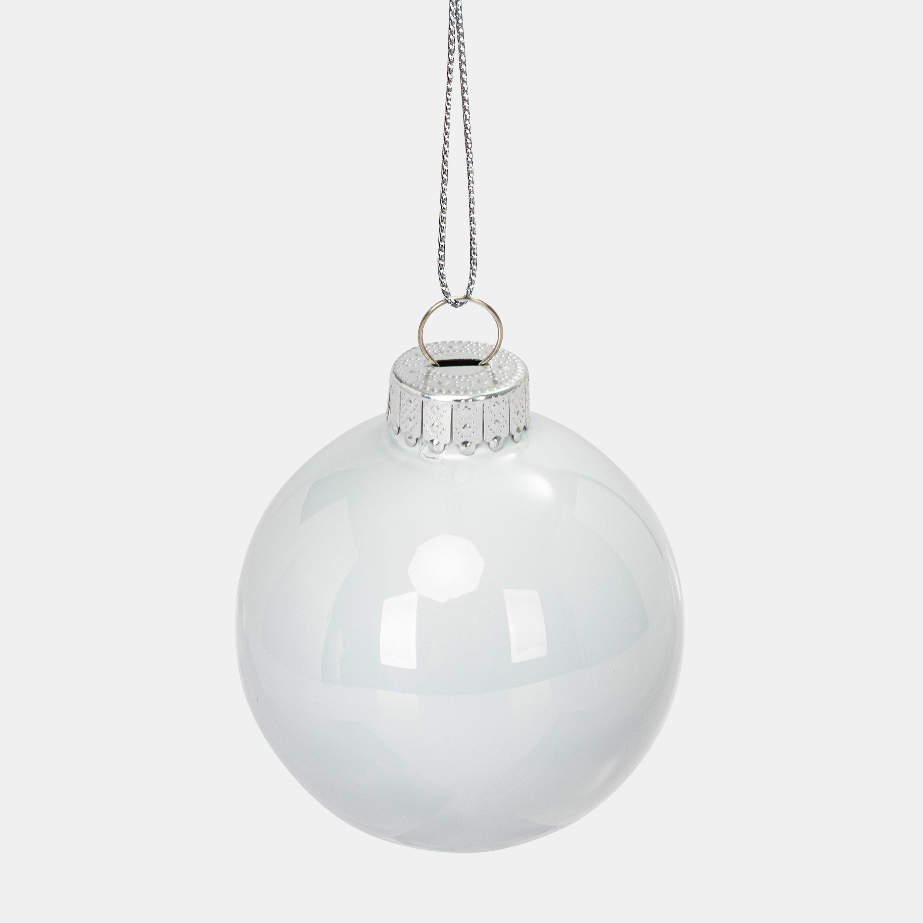 9pk 60mm Glass Bauble Multicolor