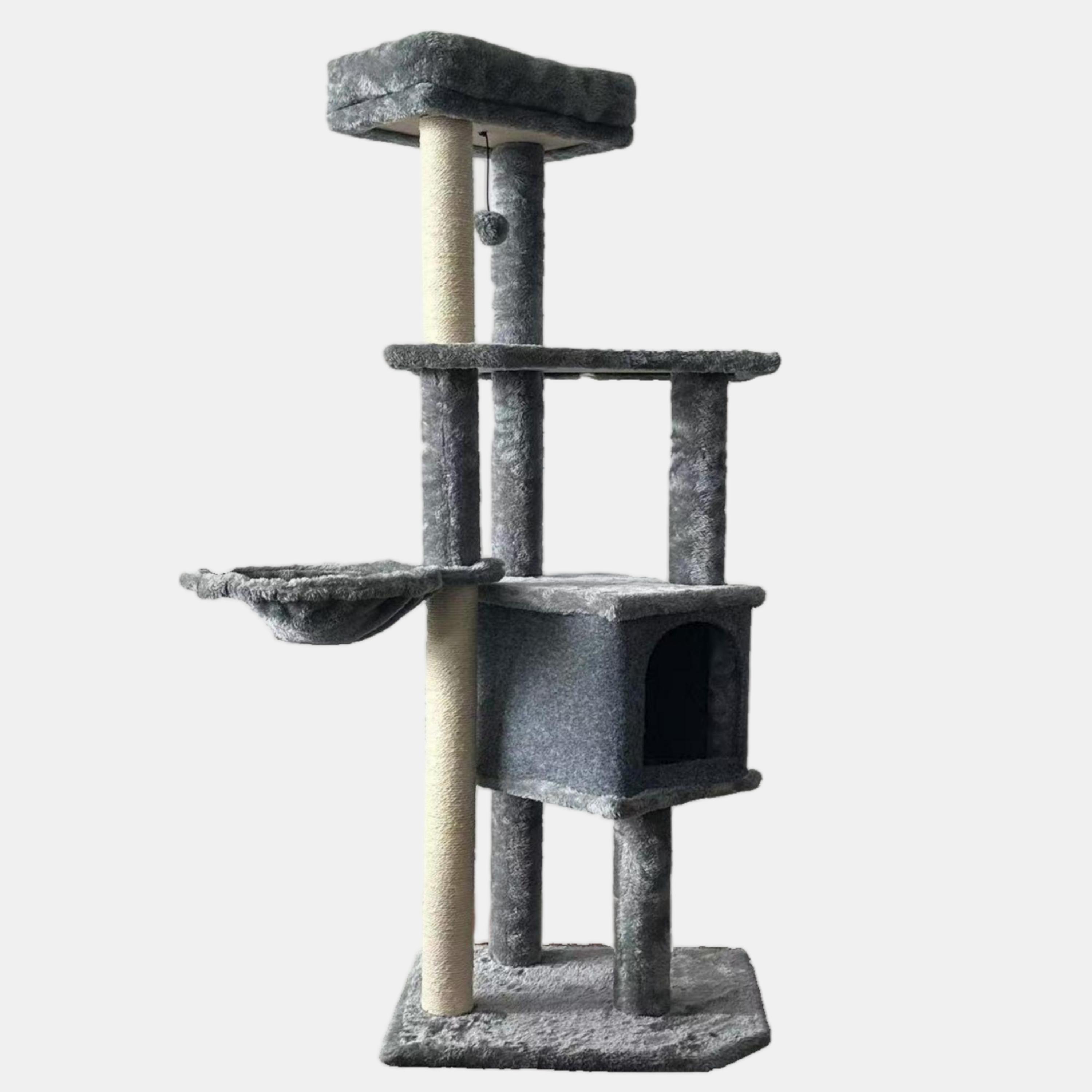 Grey - Waggy Tails - 3 Tier Cat Tree