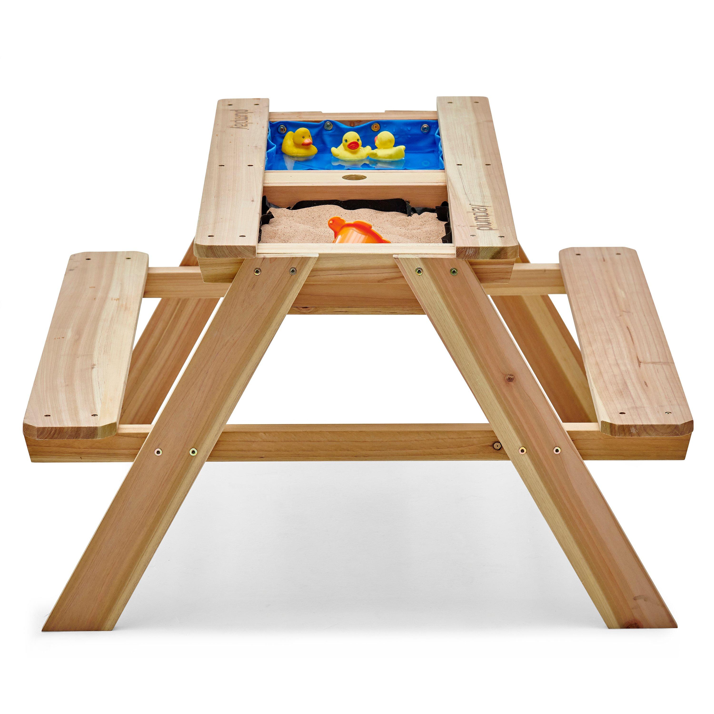 Natural - Plum Play - Surfside Wooden Sand & Water Picnic Table - 7