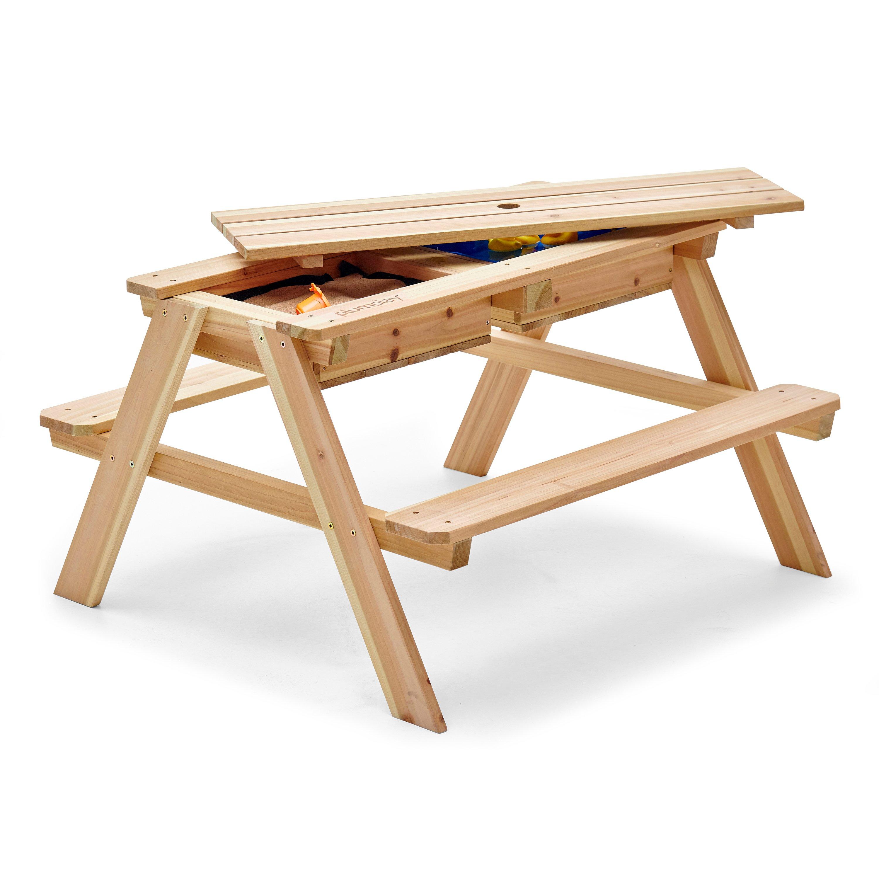 Natural - Plum Play - Surfside Wooden Sand & Water Picnic Table - 9