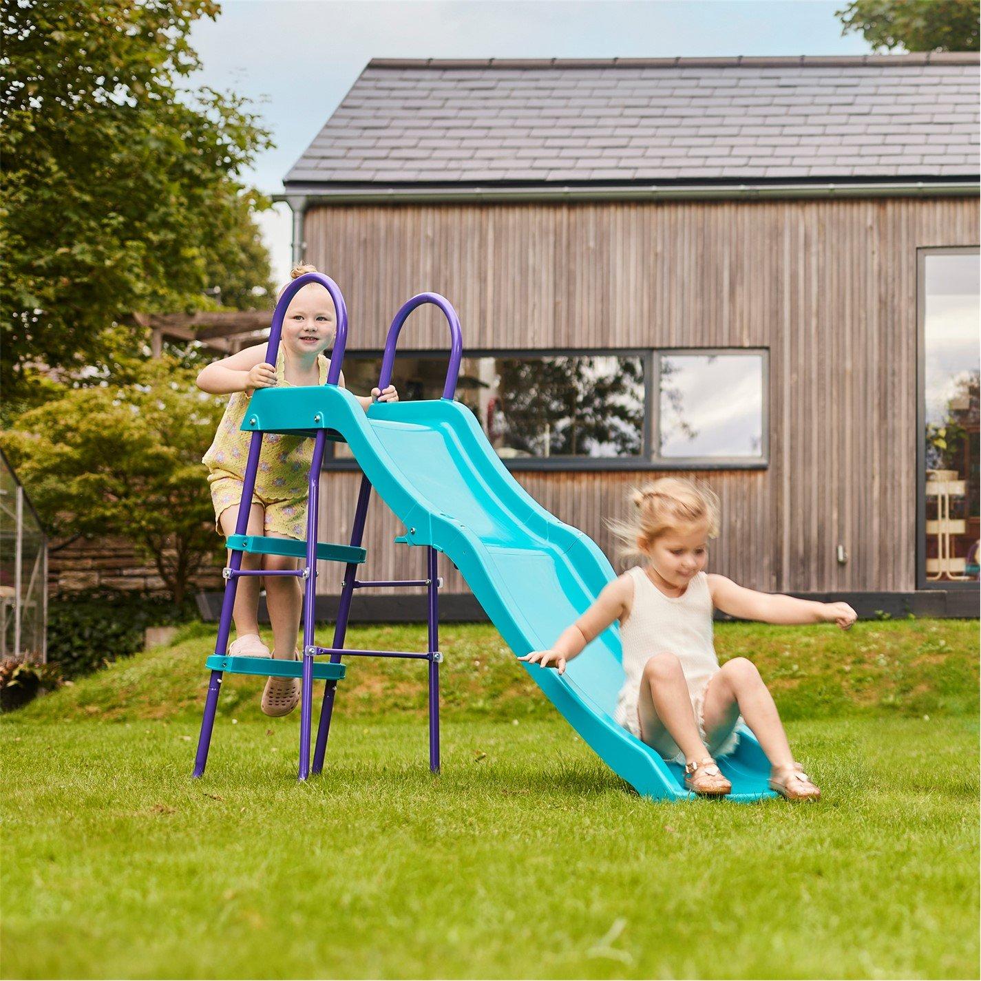 Plum Play 6ft Haumea Slide Teal/Purple Garden Toys and Games