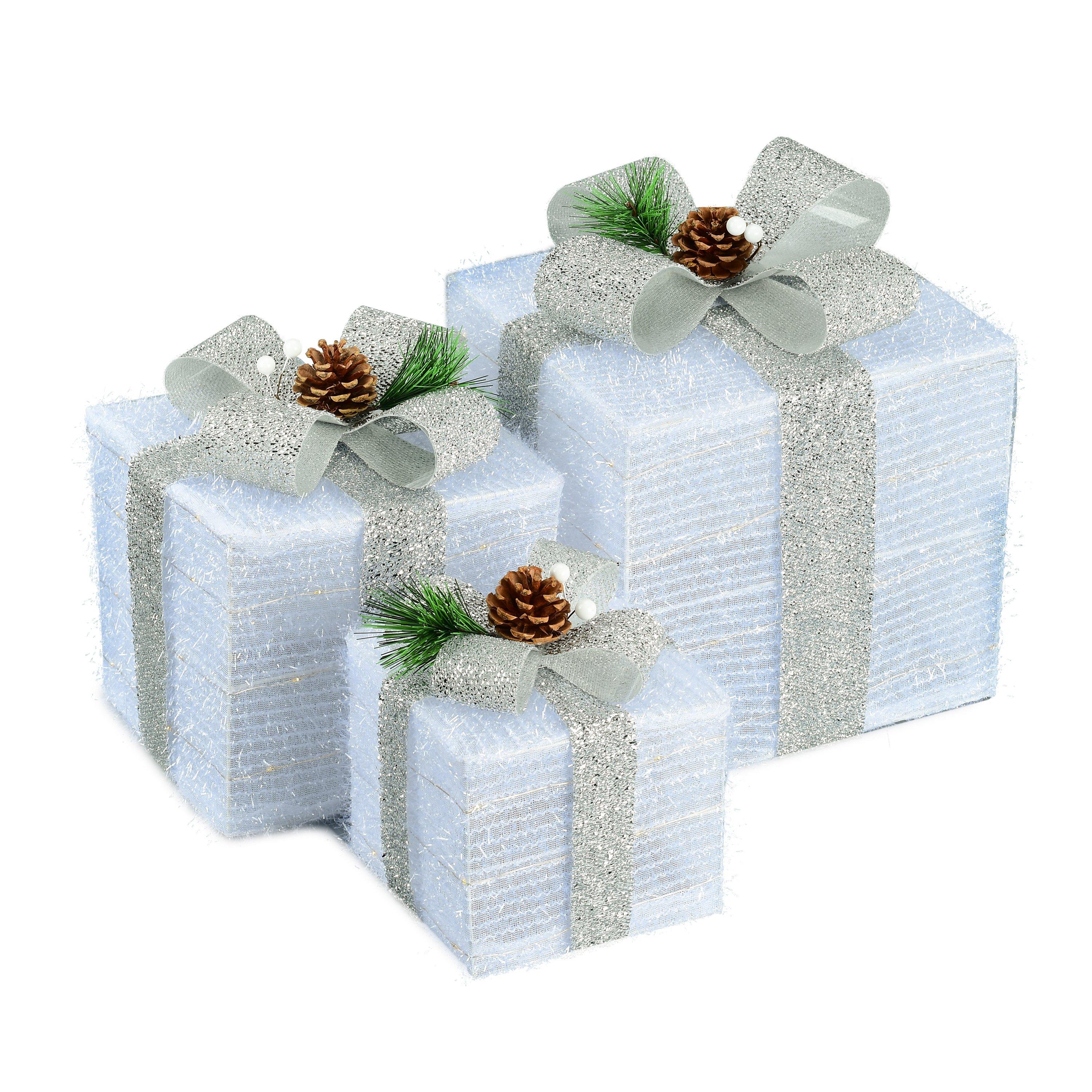 White - The Spirit Of Christmas - 3 piece LED Parcels - 2