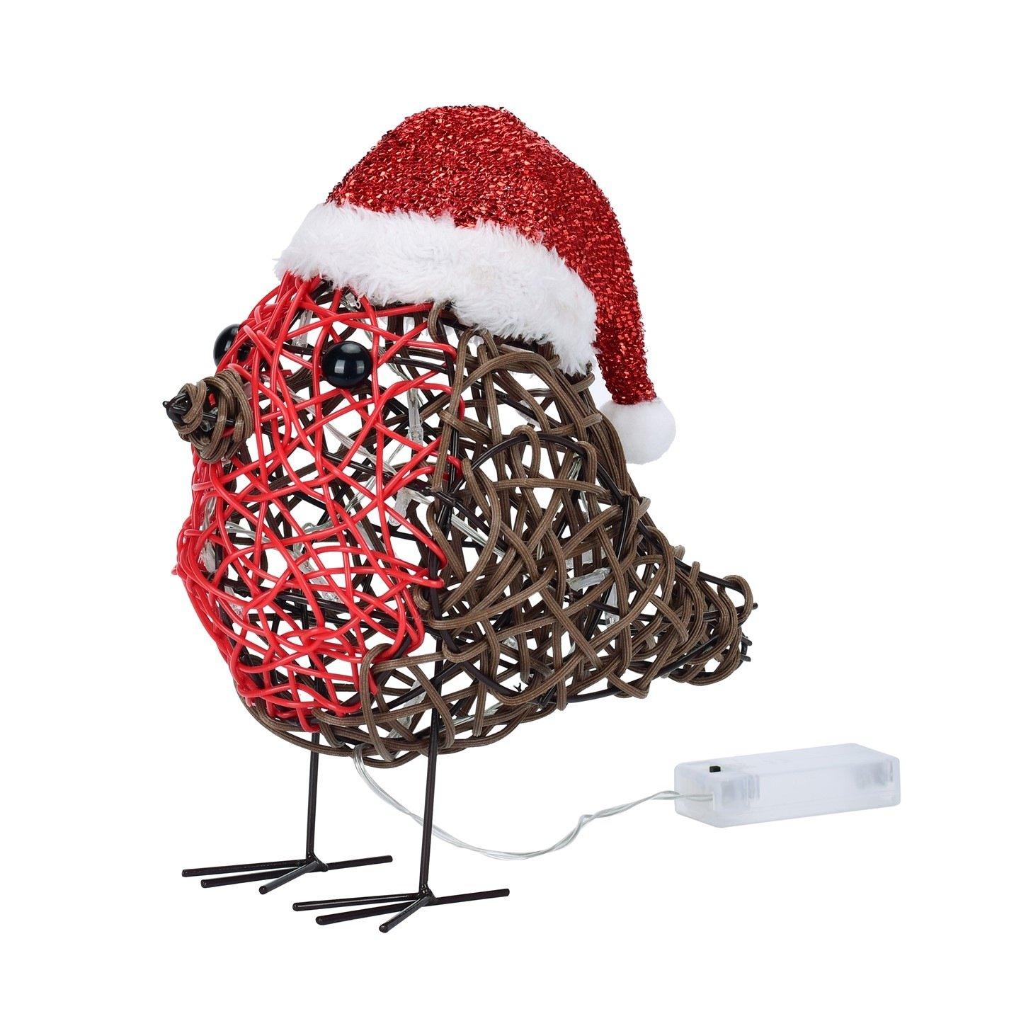Robin - The Spirit Of Christmas - Rattan Robin Decoration - 2