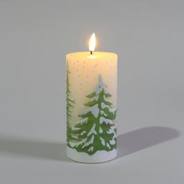 The Spirit Of Christmas Tree Scene Wax Pillar Candle