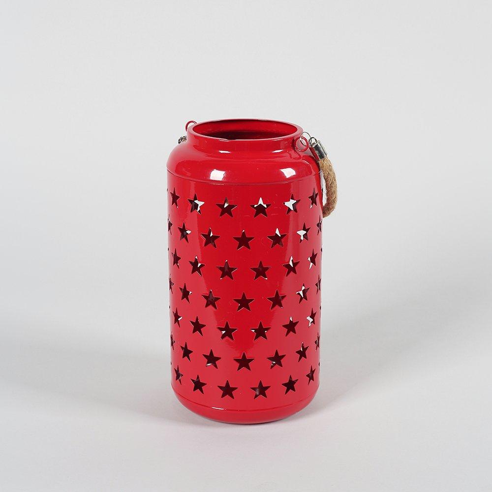The Spirit Of Christmas Red Metal Star Lantern