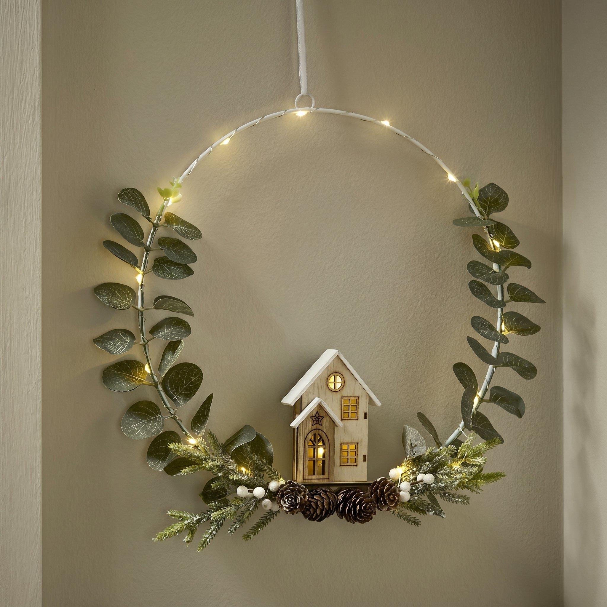 Warm White - The Spirit Of Christmas - 30cm LED Hanging House Decoration - 1