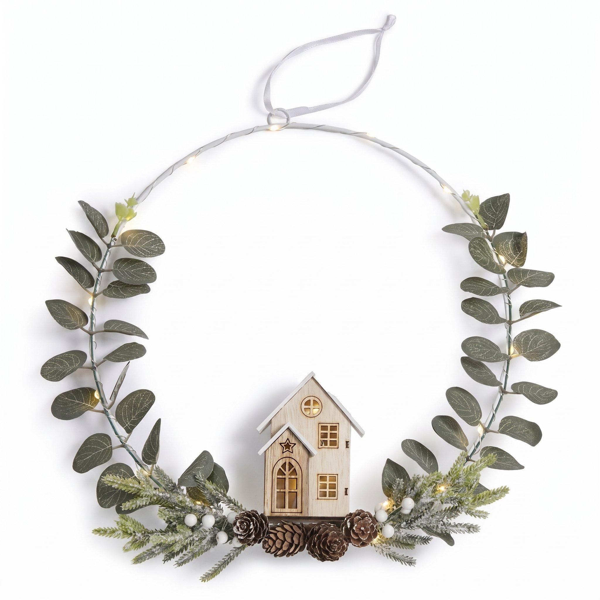 Warm White - The Spirit Of Christmas - 30cm LED Hanging House Decoration - 2